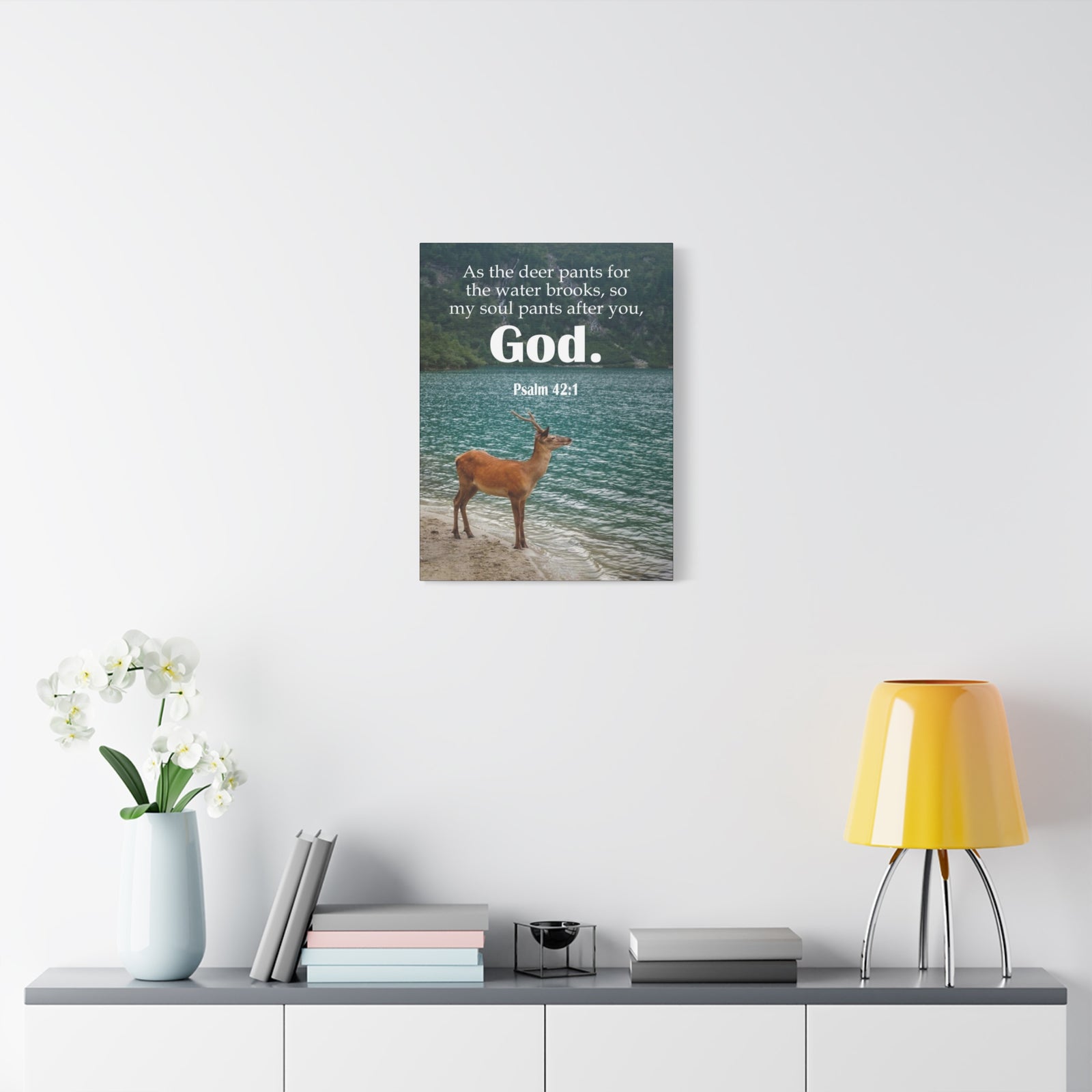 Scripture Canvas Soul Pants Psalm 42:1 Christian Wall Art Bible Verse Print Ready to Hang-Express Your Love Gifts