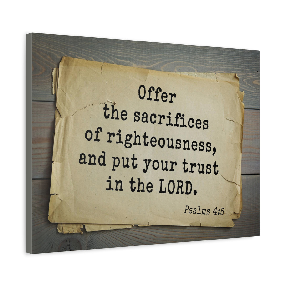 Scripture Walls Trust In The Lord Psalms 4:5 Bible Verse Canvas Christian Wall Art Bible Verse Print Ready To Hang-Express Your Love Gifts