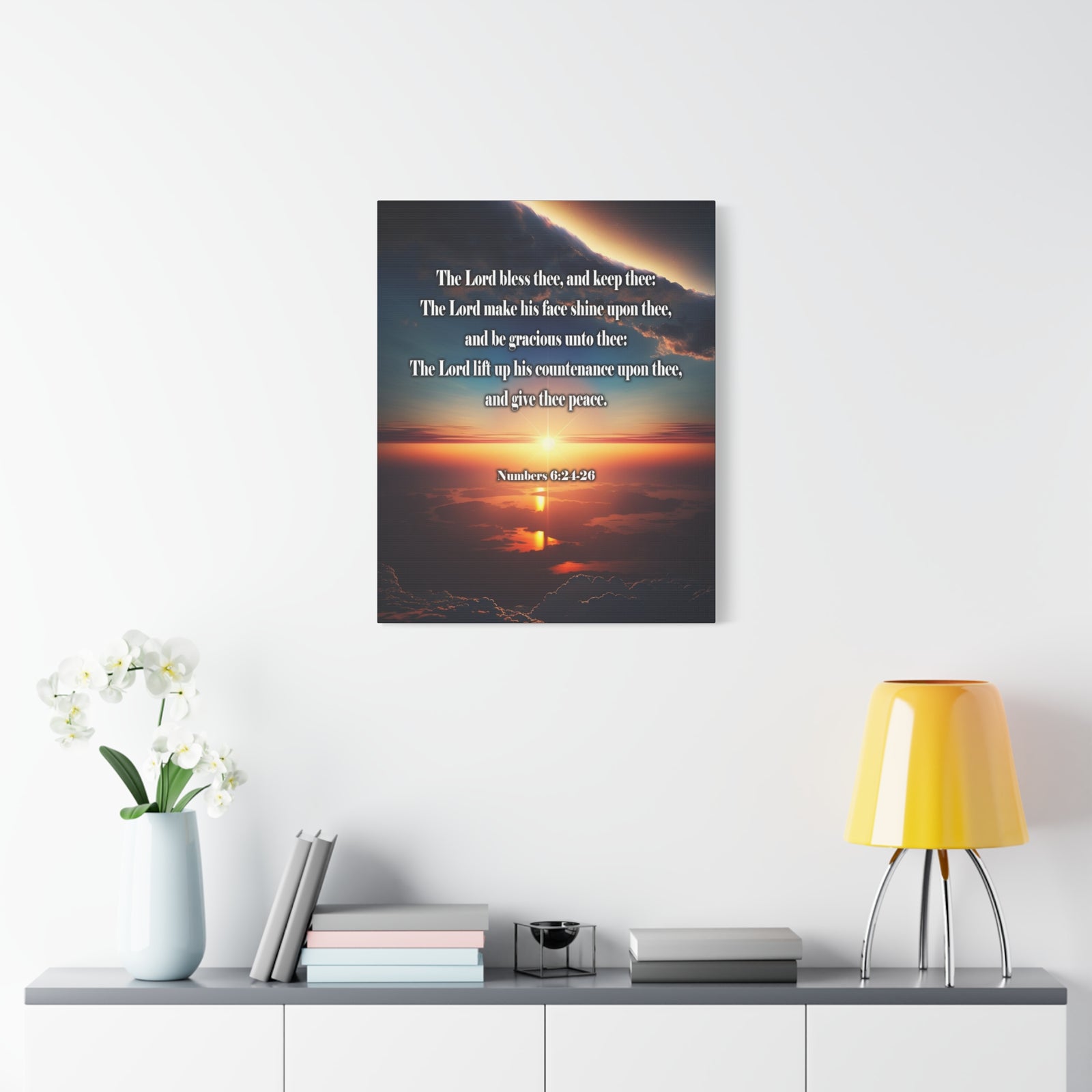 Scripture Walls Lord Bless Numbers 6:24-26 Christian Wall Art Print Ready to Hang Unframed-Express Your Love Gifts