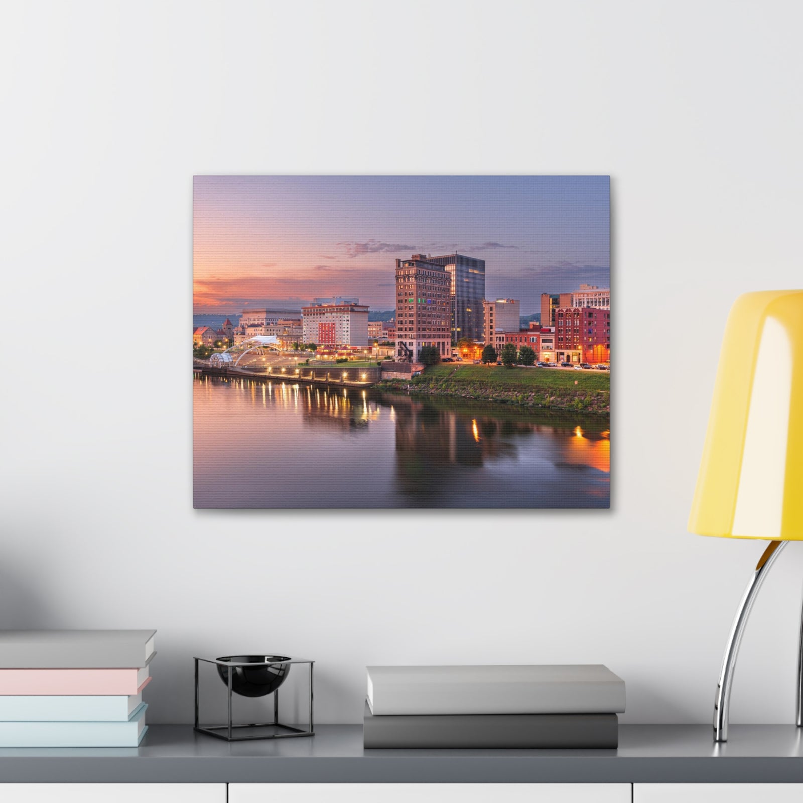 Charleston Night Skyline Canvas Artwork High-Quality Breathtaking Stunning Cityscape for Home Decor Ready to Hang-Express Your Love Gifts