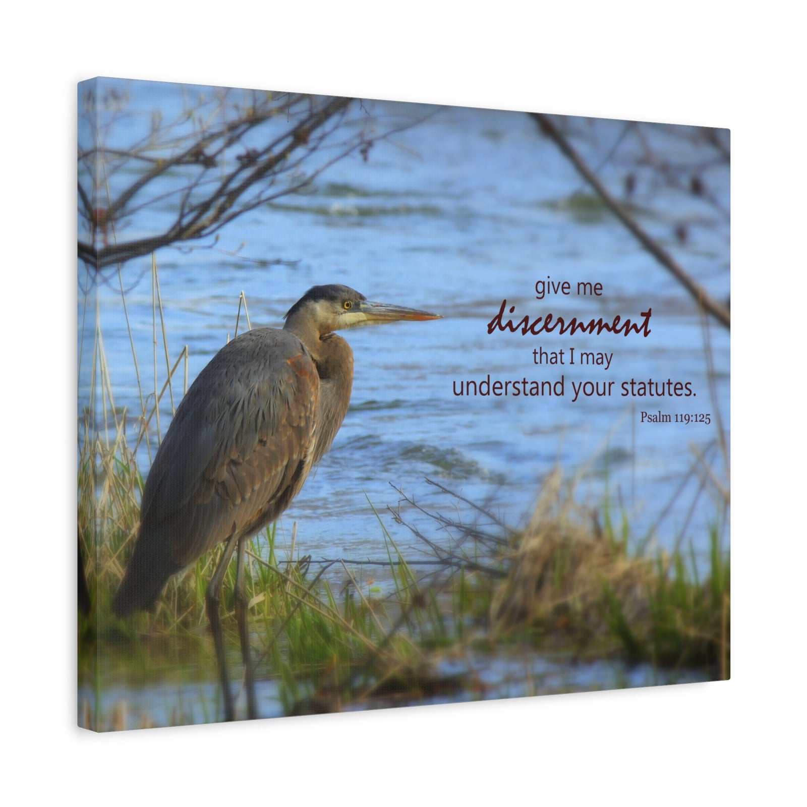 Scripture Canvas Understand Your Statutes Psalm 119:125 Christian Wall Art Bible Verse Print Ready to Hang-Express Your Love Gifts
