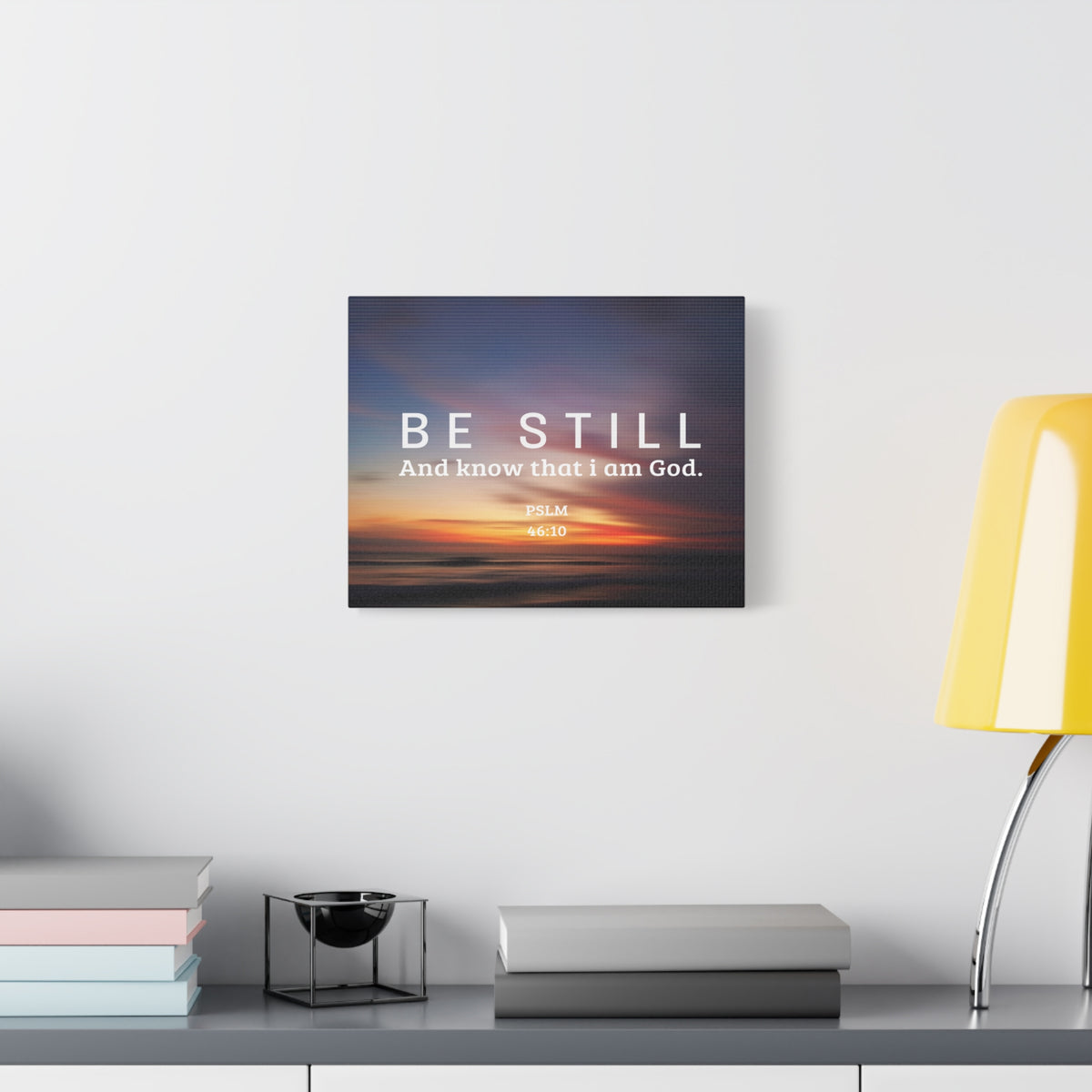 Scripture Canvas Be Still Psalm 46:10 Christian Wall Art Bible Verse Print Ready to Hang-Express Your Love Gifts