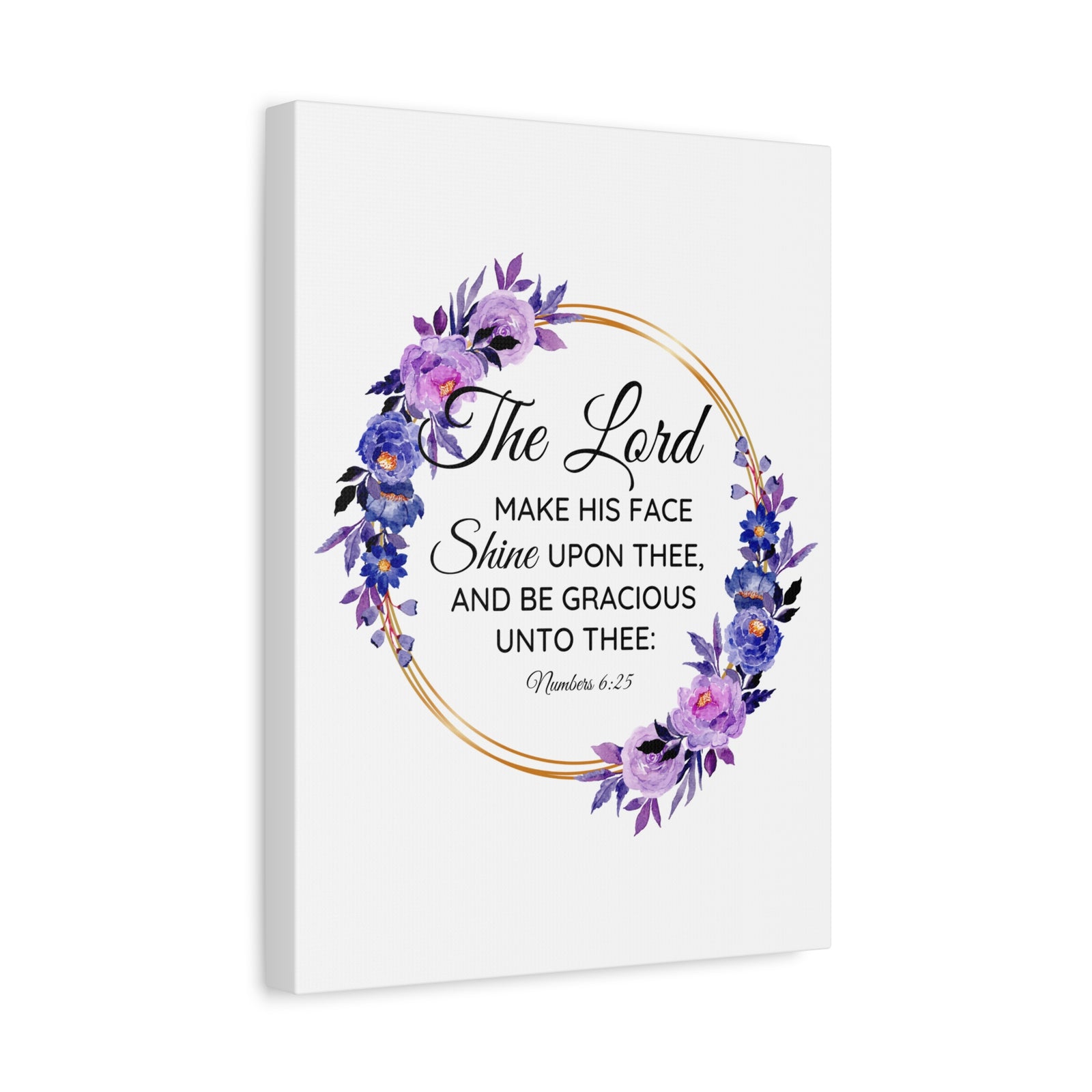 Scripture Walls Numbers 6:25 Shine Upon Thee Bible Verse Canvas Christian Wall Art Ready to Hang Unframed-Express Your Love Gifts