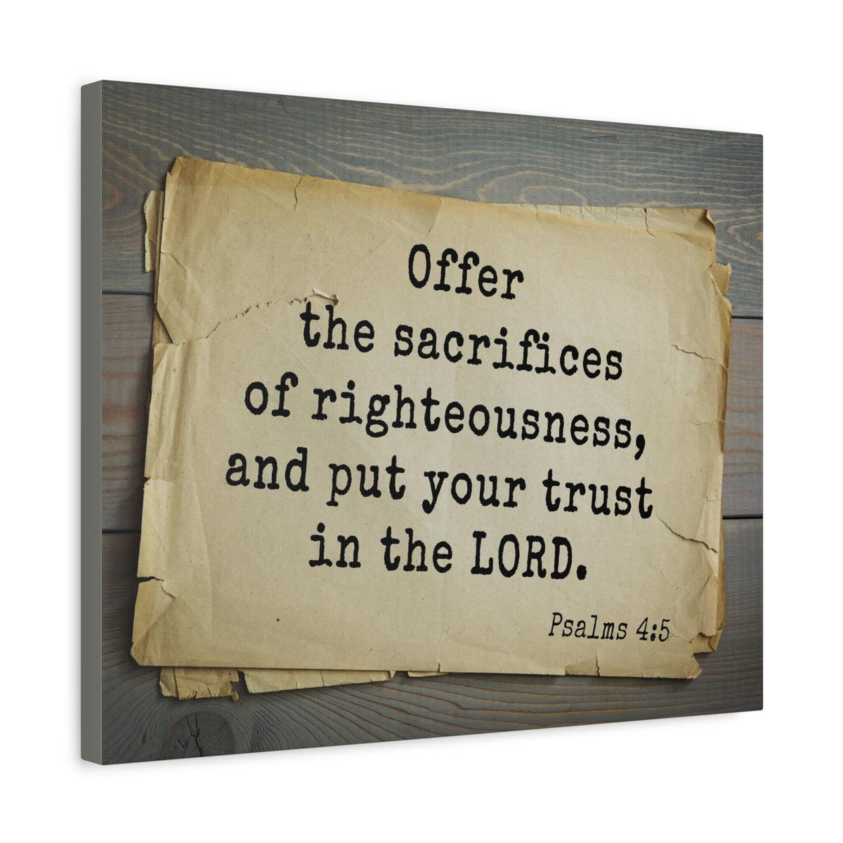 Scripture Walls Trust In The Lord Psalms 4:5 Bible Verse Canvas Christian Wall Art Bible Verse Print Ready To Hang-Express Your Love Gifts