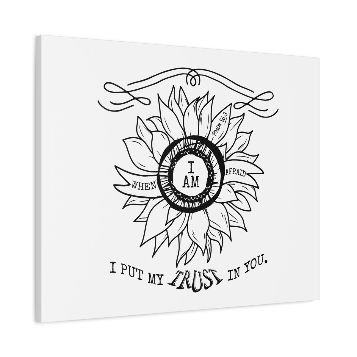Scripture Canvas I Put My Trust In You Psalm 56:3 Christian Wall Art Bible Verse Print Ready to Hang-Express Your Love Gifts