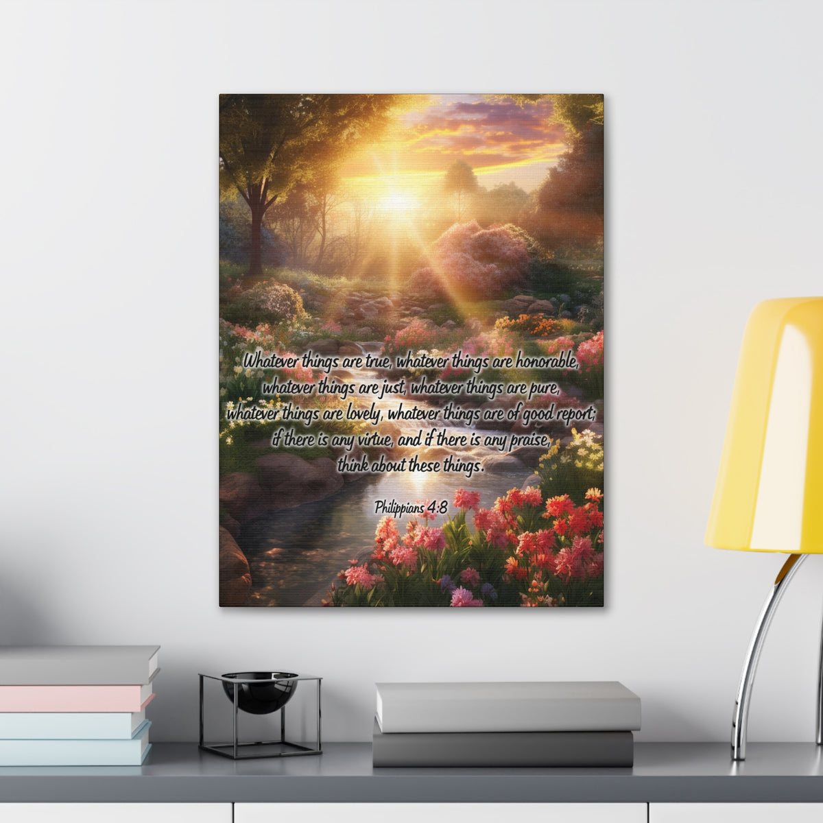 Scripture Walls Whatever Things Philippians 4:8 Christian Wall Art Print Ready to Hang Unframed-Express Your Love Gifts