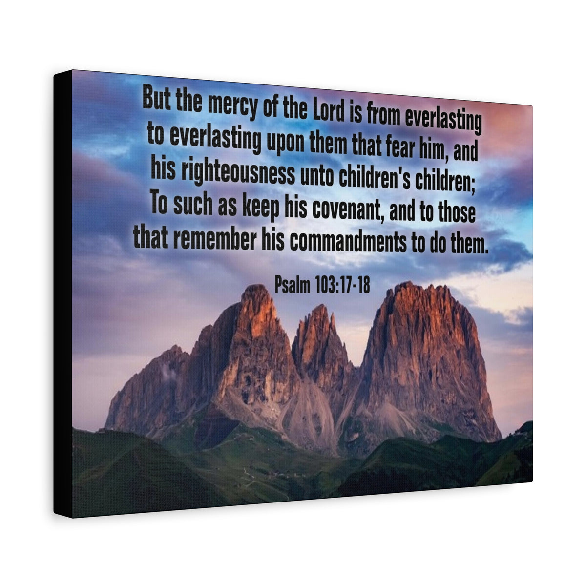 Bible Verse Canvas The Mercy of The Lord Psalm 118:24 Christian Home Decor Scripture Art-Express Your Love Gifts