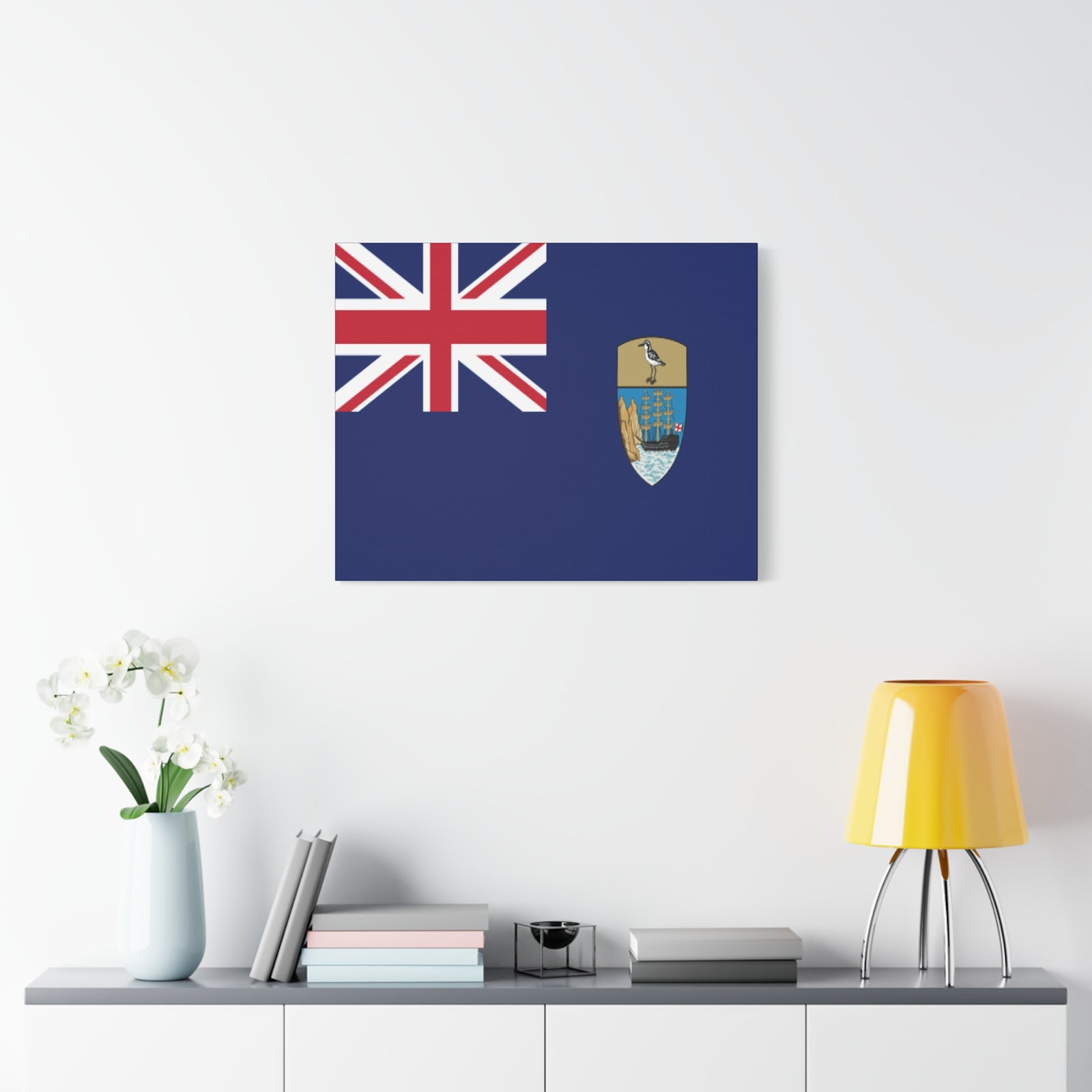 Saint Helena, Ascension and Tristan da Cunha Country Flag Canvas Vibrant Wall Art Unframed Home Decor-Express Your Love Gifts