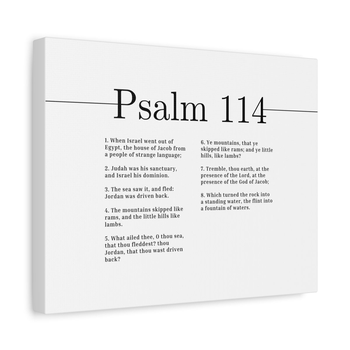 Scripture Canvas Presence Of The Lord Psalm 114 Christian Wall Art Bible Verse Print Ready to Hang-Express Your Love Gifts