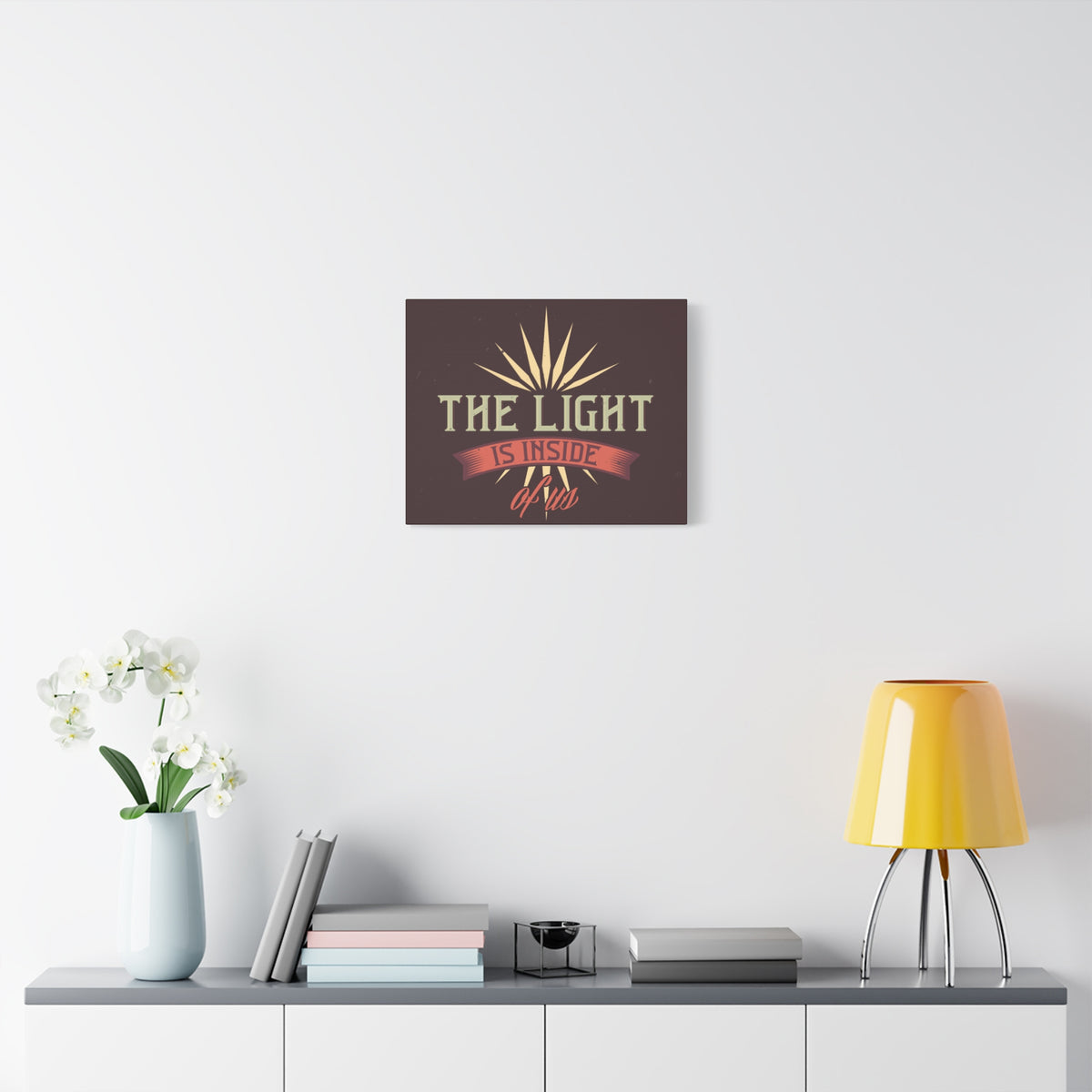 Inspirational Quote Canvas The Light Wall Art Motivational Motto Inspiring Prints Artwork Decor Ready to Hang-Express Your Love Gifts