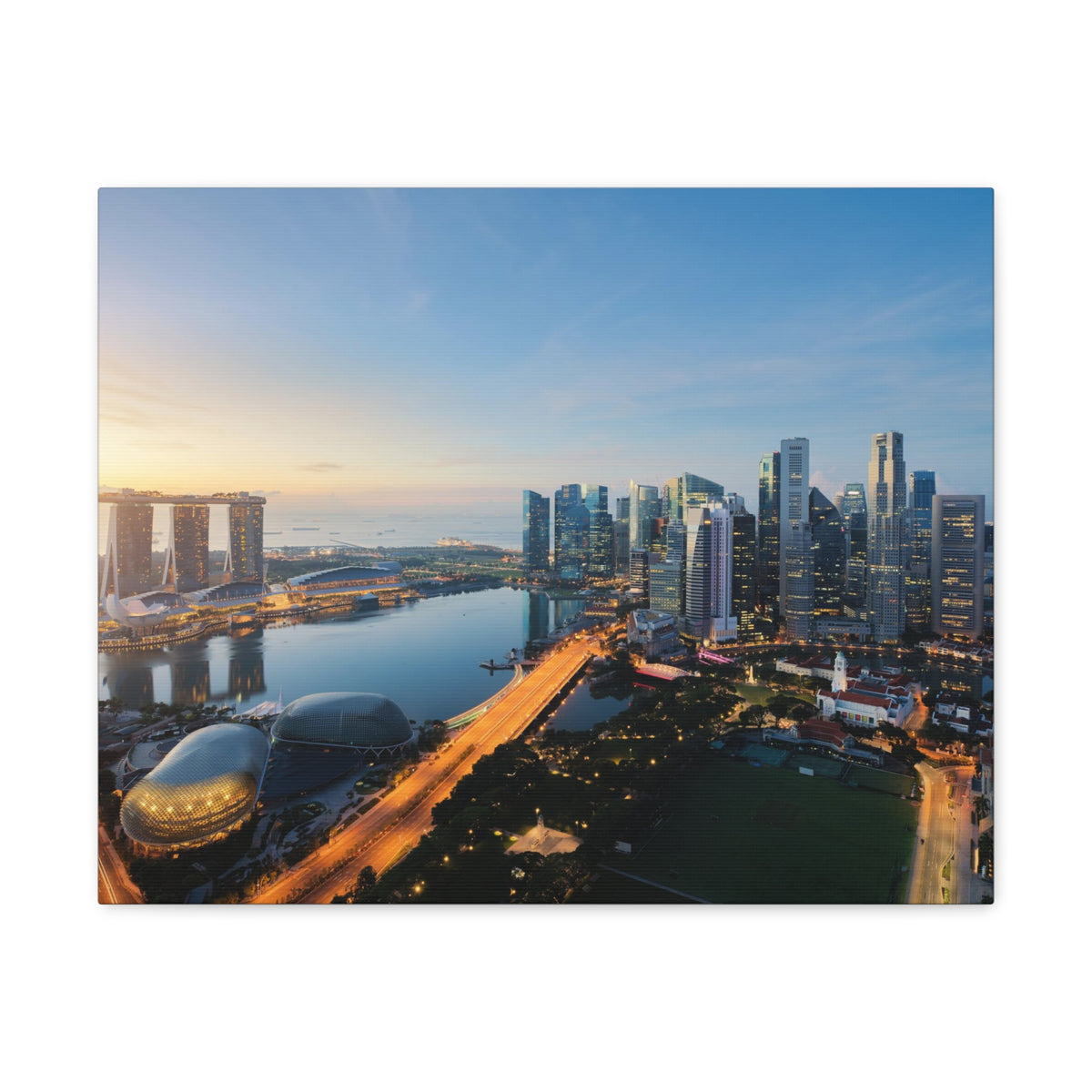 Singapore Daylight Skyline Canvas Artwork High-Quality Breathtaking Stunning Cityscape for Home Decor Ready to Hang-Express Your Love Gifts
