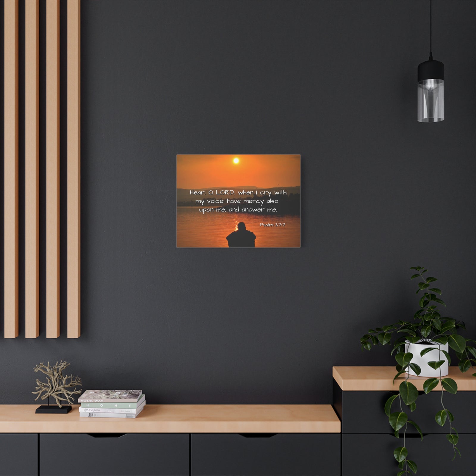 Scripture Walls Have Mercy Psalm 27:7 Bible Verse Canvas Christian Wall Art Ready to Hang-Express Your Love Gifts