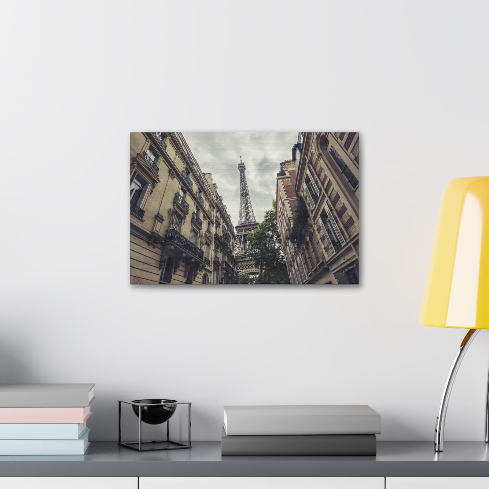 Paris Eiffel Tower Street View France Canvas Artwork High-Quality Breathtaking French City for Home Decor Ready to Hang-Express Your Love Gifts