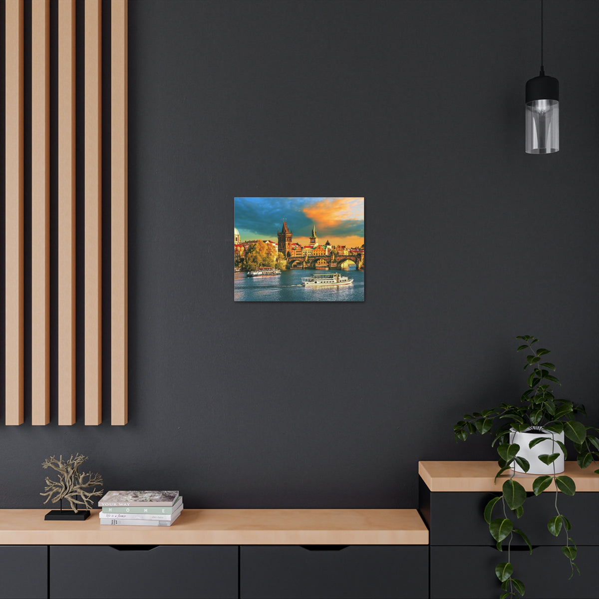 Prague Daytime Skyline Canvas Artwork High-Quality Breathtaking Stunning Cityscape for Home Decor Ready to Hang-Express Your Love Gifts