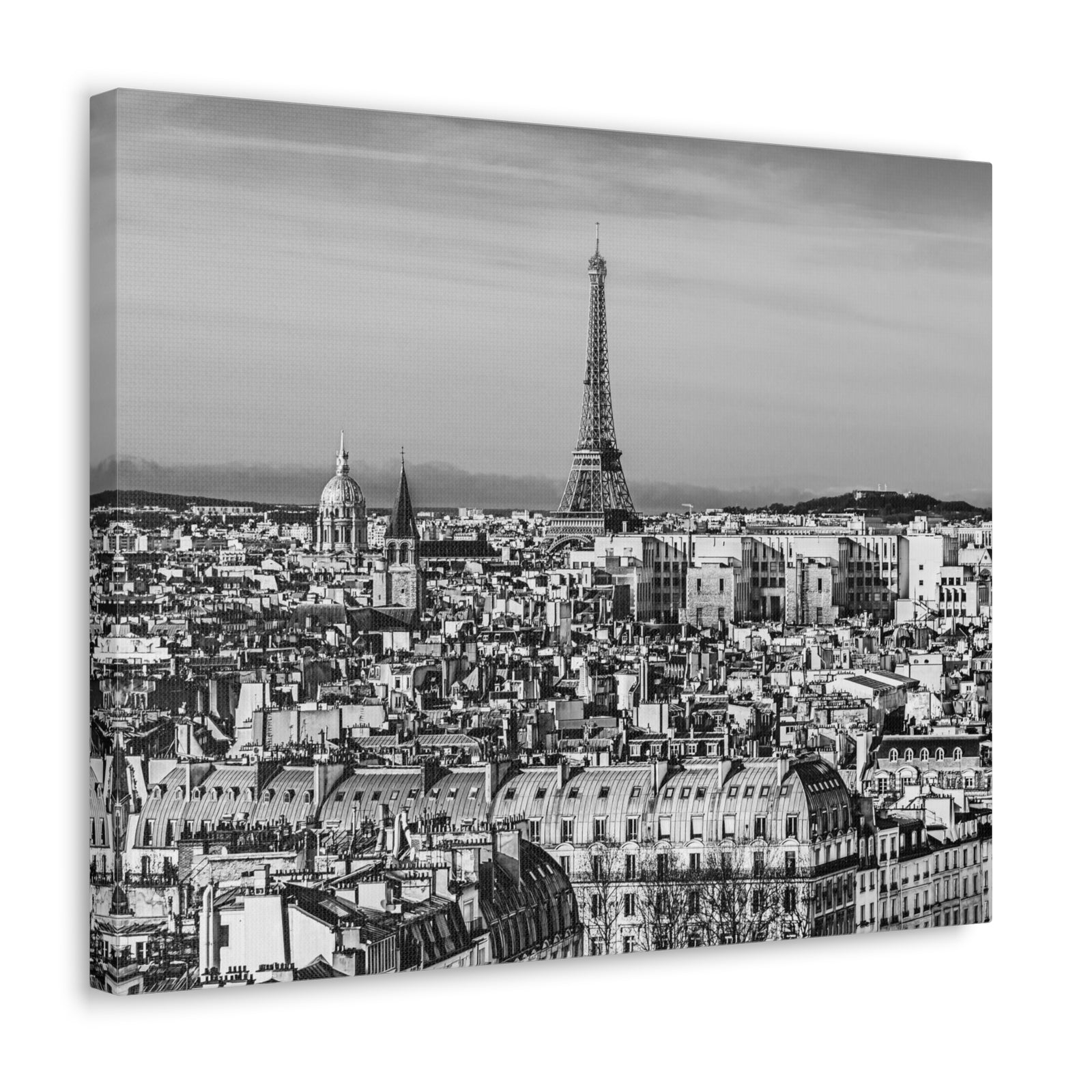 Paris Black And White Skyline Canvas Artwork High-Quality Breathtaking Stunning Cityscape for Home Decor Ready to Hang-Express Your Love Gifts