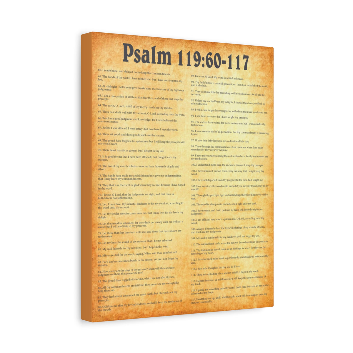 Scripture Walls Psalm 119:60-117 Gold Bible Verse Canvas Christian Wall Art Ready to Hang Unframed-Express Your Love Gifts