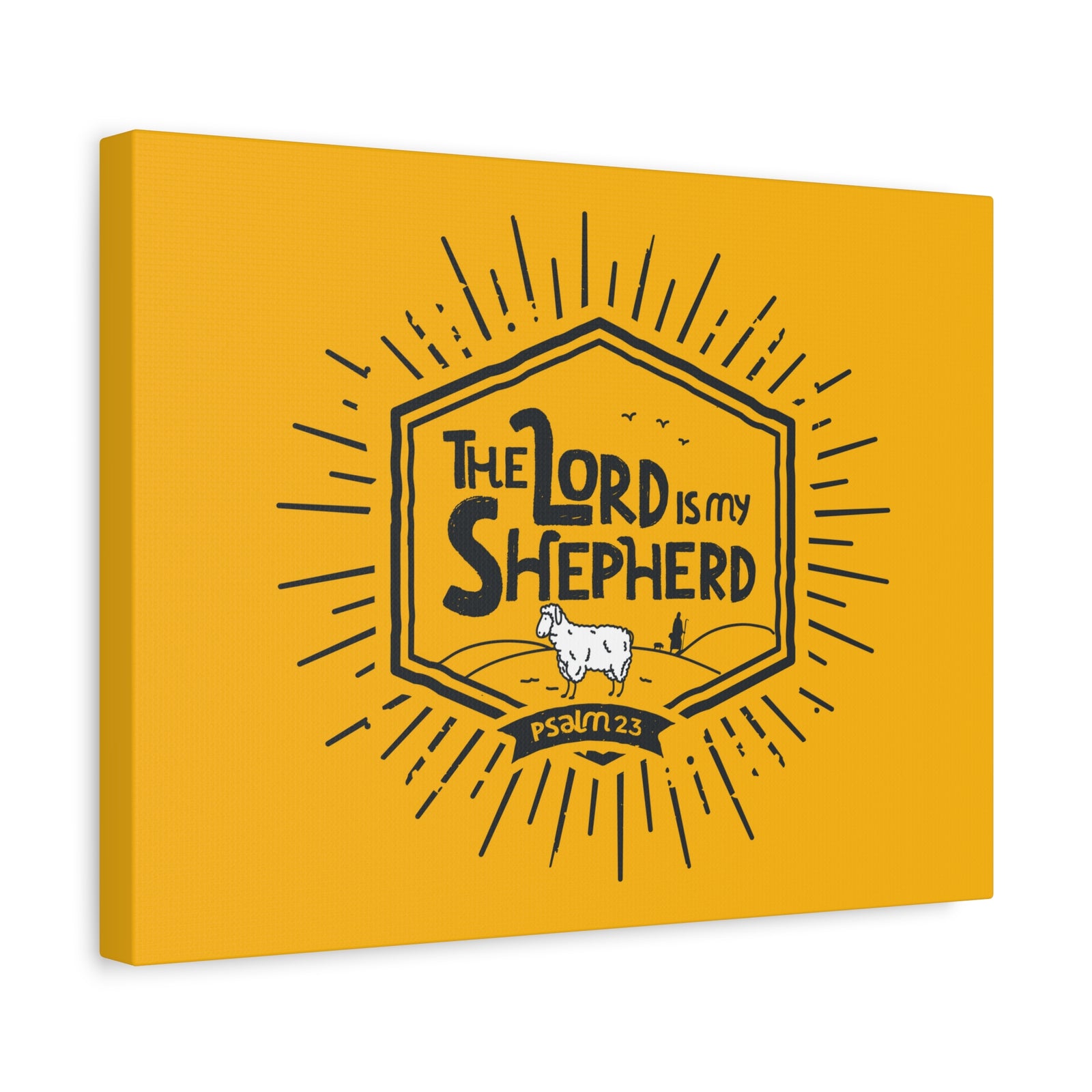 Scripture Canvas The Lord Is My Shepherd Psalm 23 Christian Wall Art Bible Verse Print Ready to Hang-Express Your Love Gifts