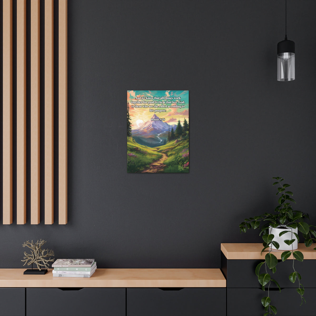 Scripture Walls All Things Work Together Romans 8:28 Christian Wall Art Print Ready to Hang Unframed-Express Your Love Gifts