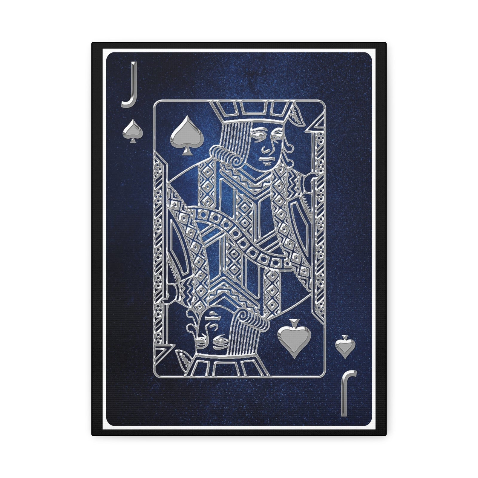 Jack Of Spades Space Background Playing Card Canvas Wall Art for Home Decor Ready-to-Hang-Express Your Love Gifts