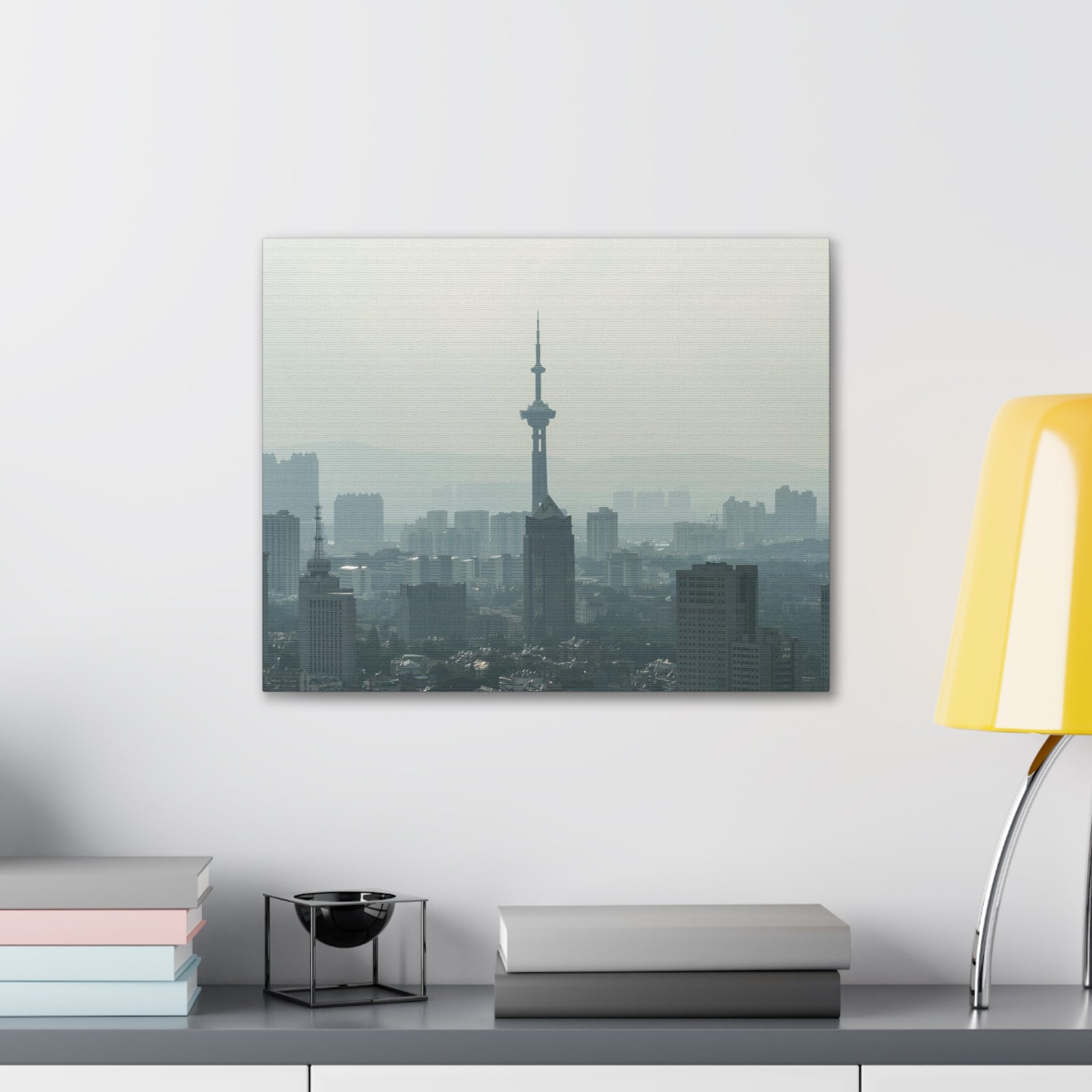 Shanghai Black And White Skyline Canvas Artwork High-Quality Breathtaking Stunning Cityscape for Home Decor Ready to Hang-Express Your Love Gifts