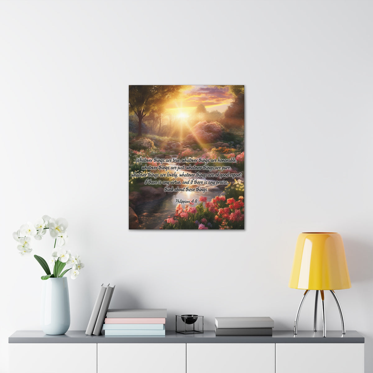 Scripture Walls Whatever Things Philippians 4:8 Christian Wall Art Print Ready to Hang Unframed-Express Your Love Gifts