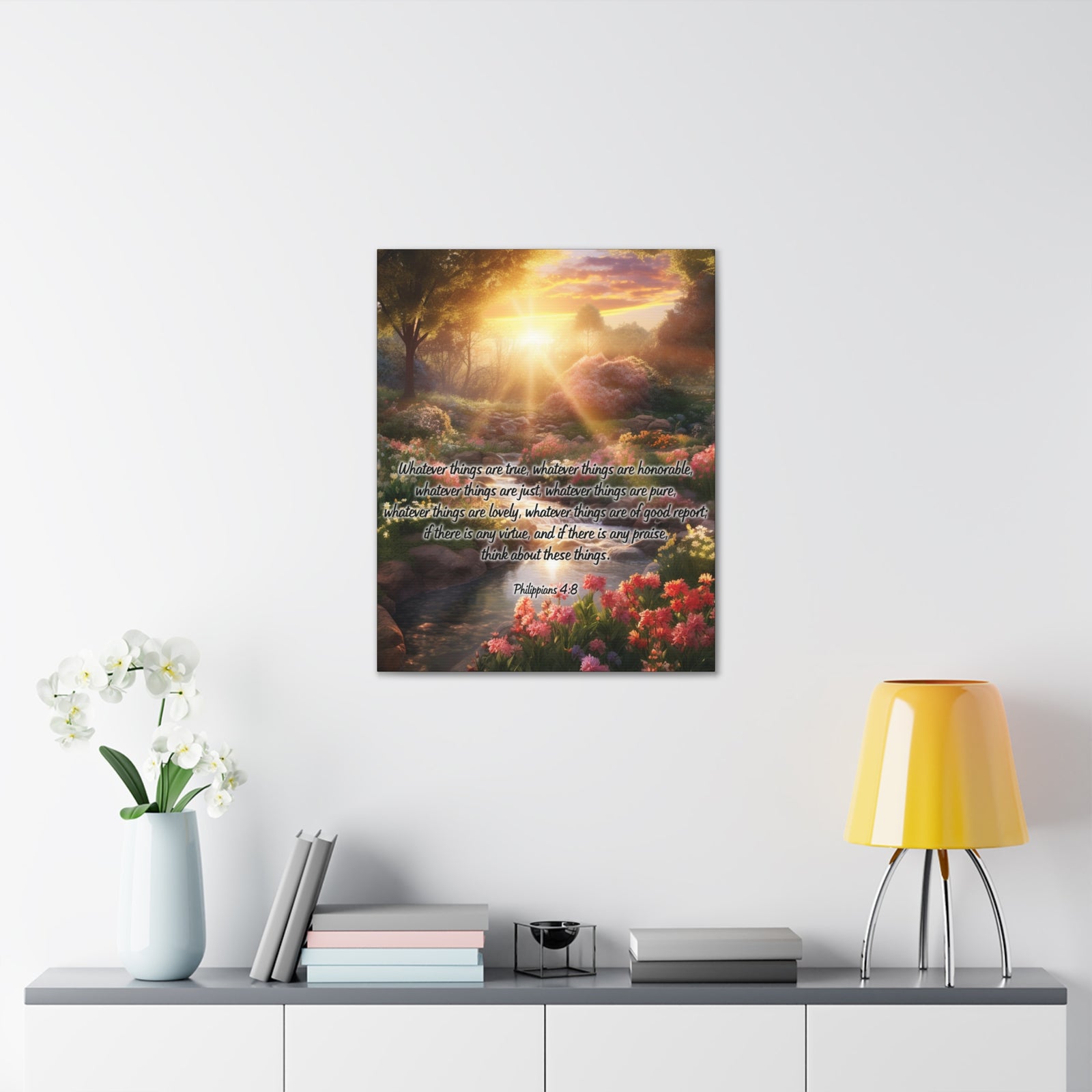 Scripture Walls Whatever Things Philippians 4:8 Christian Wall Art Print Ready to Hang Unframed-Express Your Love Gifts
