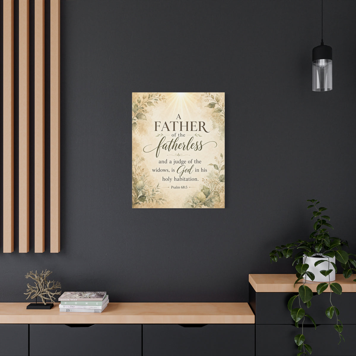 Scripture Walls Psalm 68:5 Light Widows Advocate Fatherless Christian Wall Art Print Ready to Hang Unframed-Express Your Love Gifts