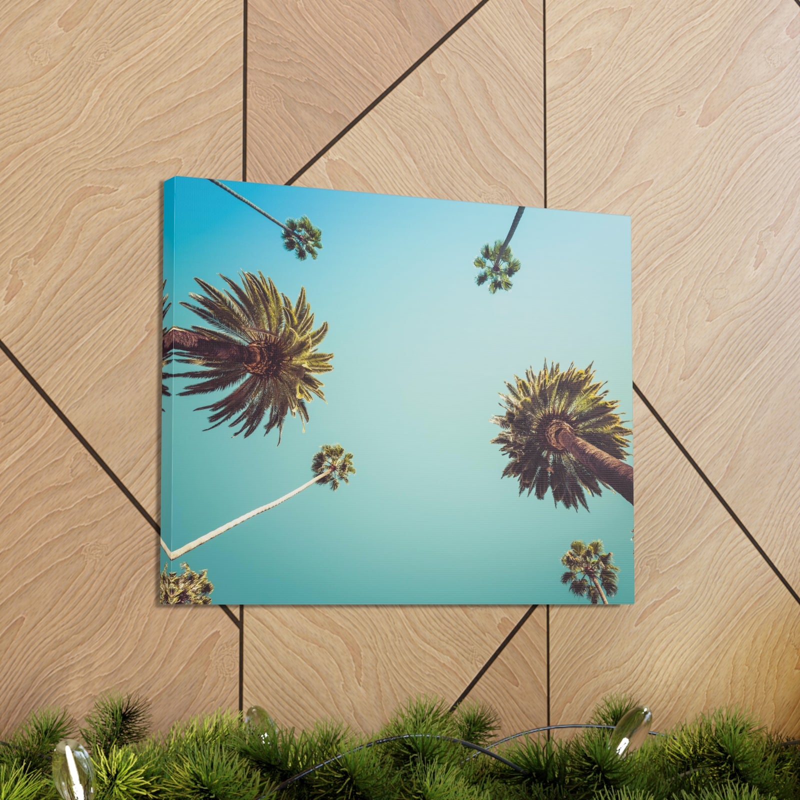 Los Angeles Palm Trees Modern Multicolor Scenic Nature Photography Canvas Home Office Decor Ready to Hang-Express Your Love Gifts