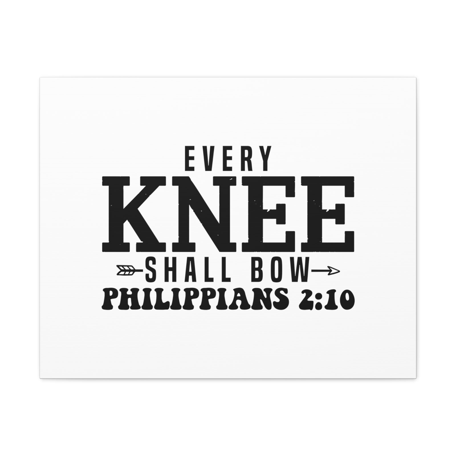 Scripture Walls Philippians 2:10 Every Knee Shall Bow Bible Verse Canvas Christian Wall Art Ready to Hang Unframed-Express Your Love Gifts