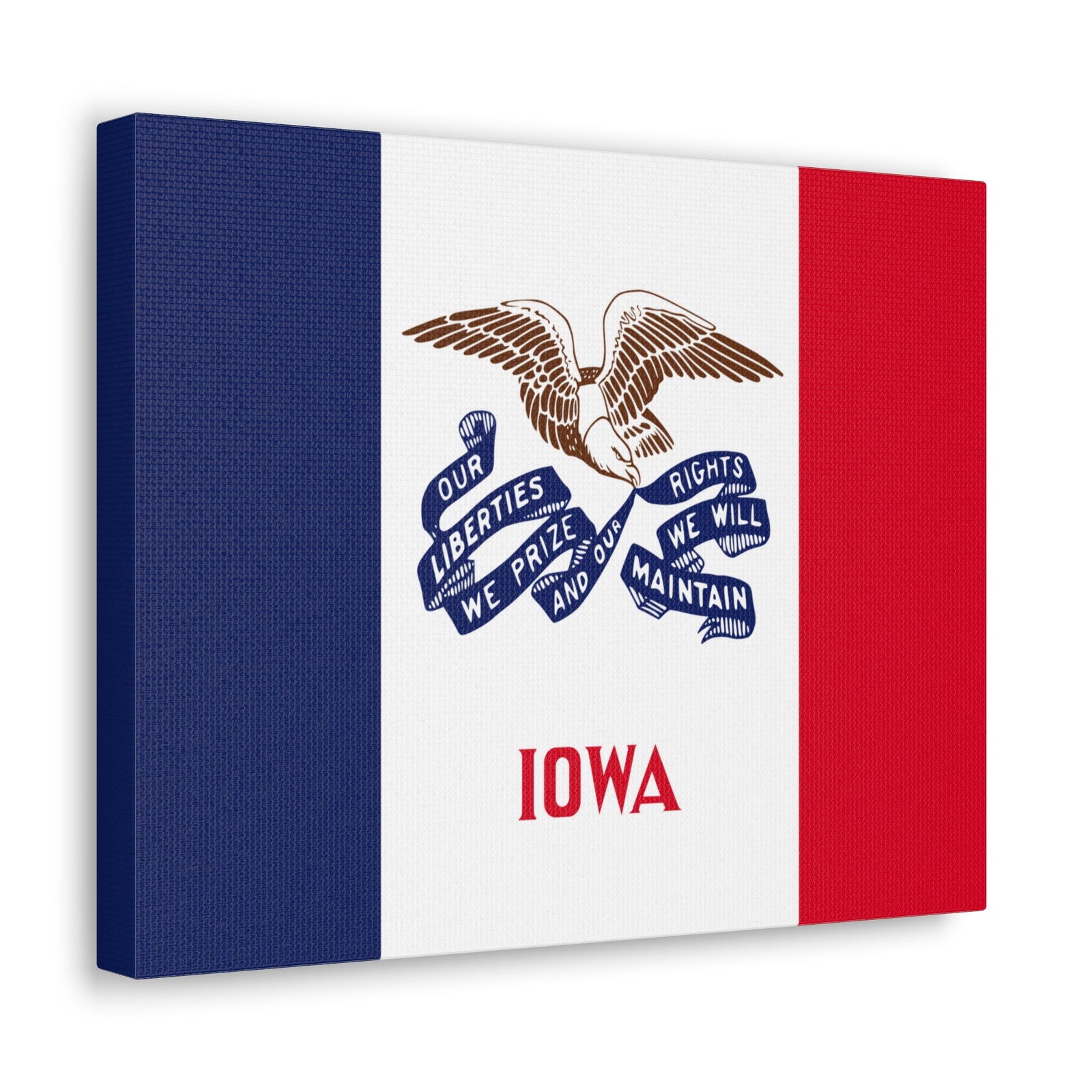 Iowa Stage Flag Canvas Vibrant Wall Art Unframed Home Decor-Express Your Love Gifts