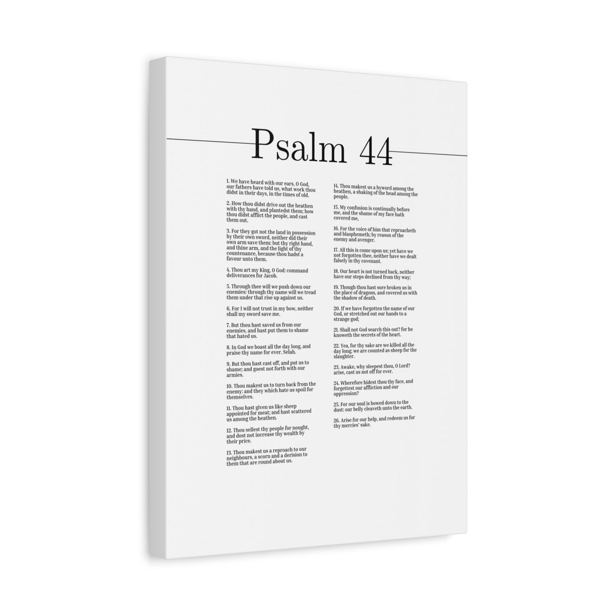 Scripture Canvas The Secrets Of The Heart Psalm 44 Christian Wall Art Bible Verse Print Ready to Hang-Express Your Love Gifts