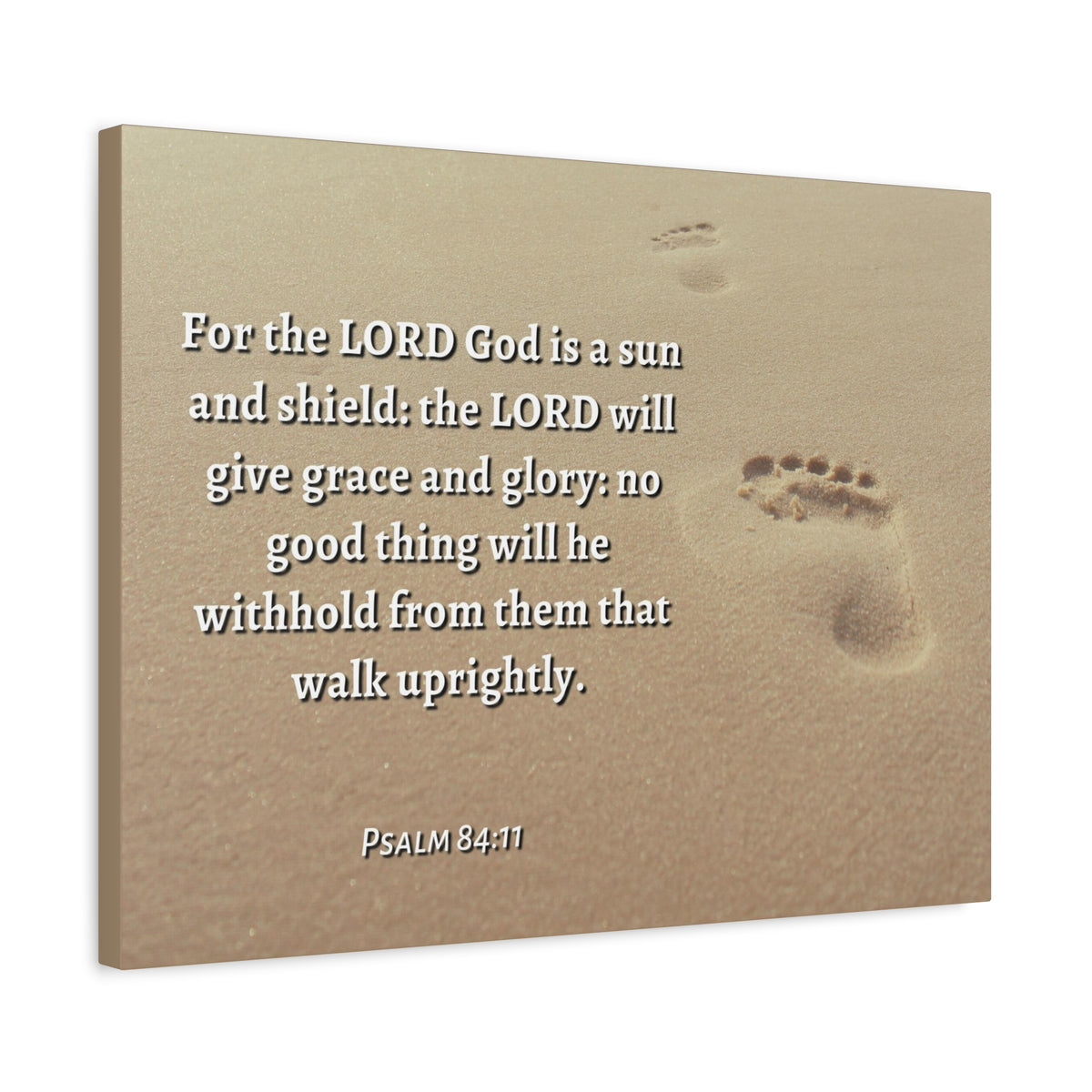 Scripture Canvas Grace And Glory Psalms 84:11 Christian Wall Art Bible Verse Print Ready to Hang-Express Your Love Gifts