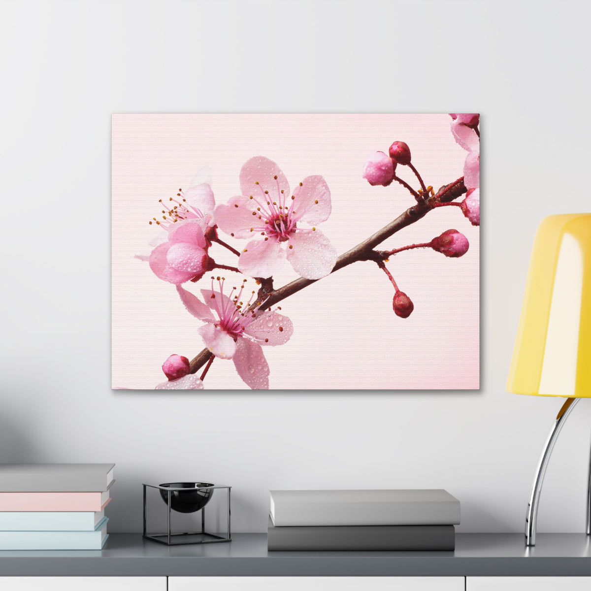 Cherry Blossom Branch Forest Floral Nature Photography Canvas Wall Art for Home Decor Ready-to-Hang-Express Your Love Gifts