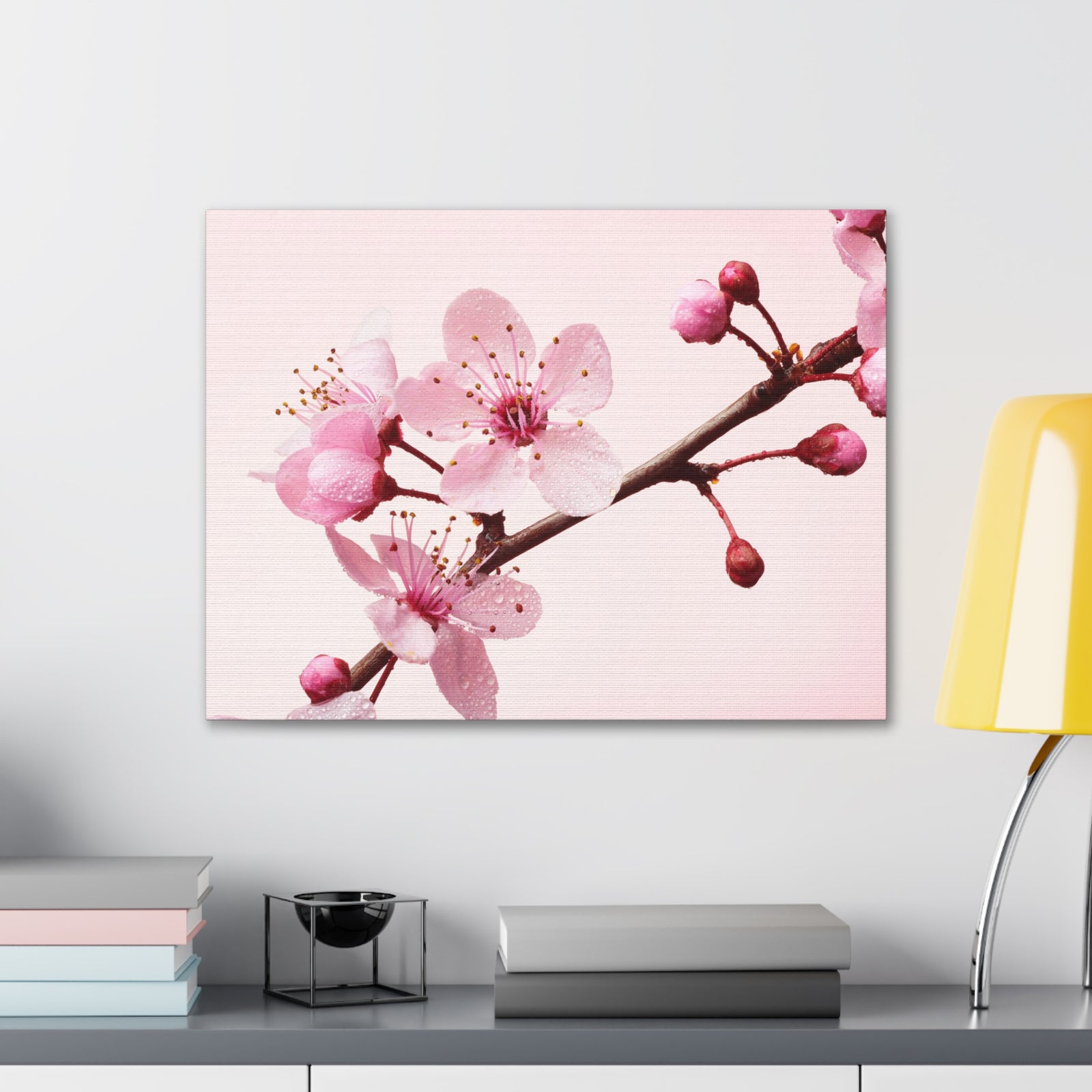 Cherry Blossom Branch Forest Floral Nature Photography Canvas Wall Art for Home Decor Ready-to-Hang-Express Your Love Gifts
