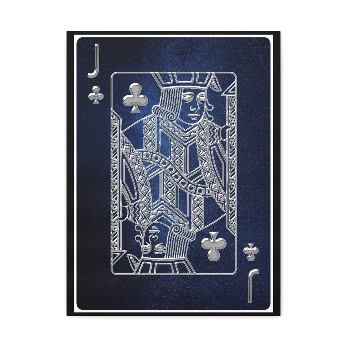 Jack Of Clubs Space Background Playing Card Canvas Wall Art for Home Decor Ready-to-Hang-Express Your Love Gifts