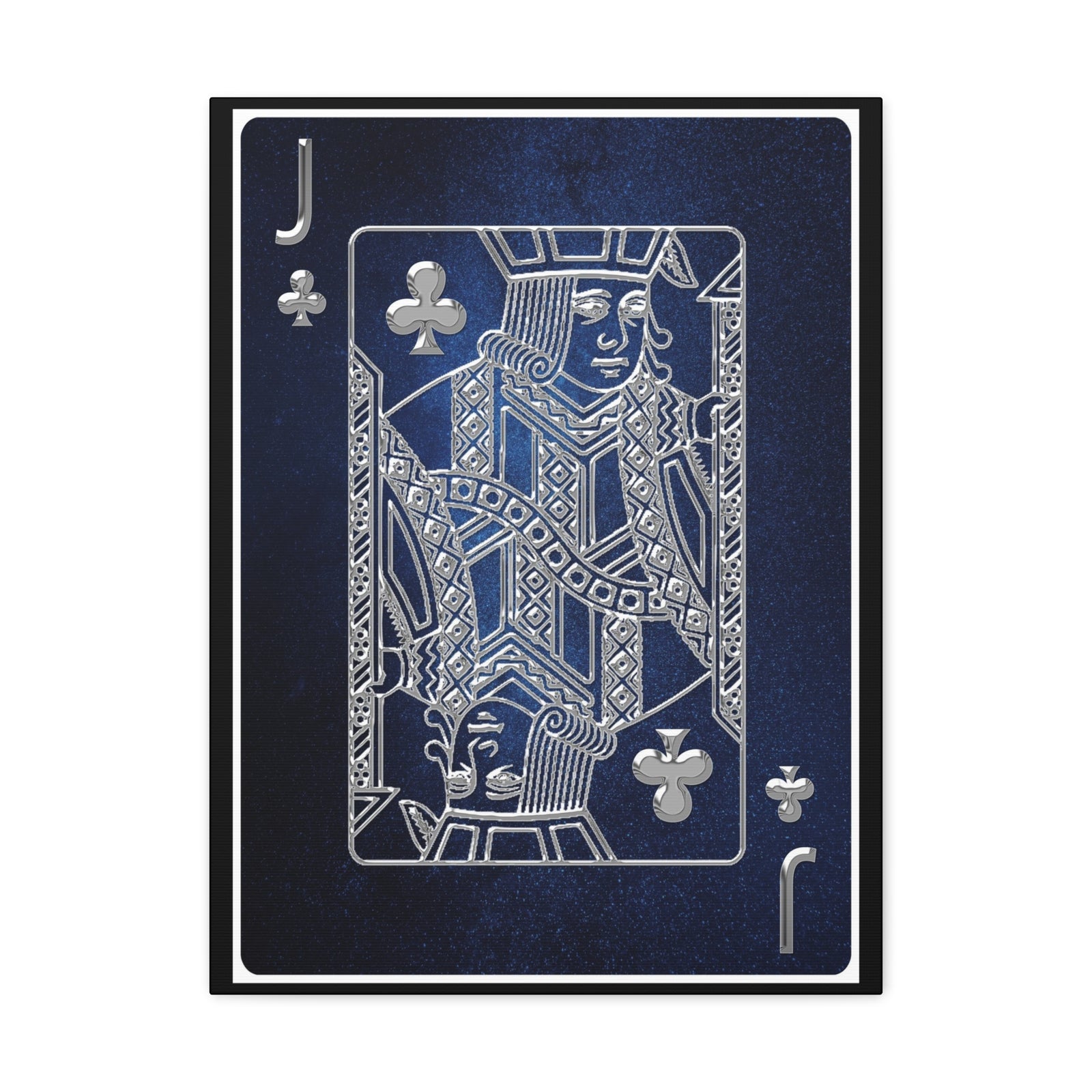 Jack Of Clubs Space Background Playing Card Canvas Wall Art for Home Decor Ready-to-Hang-Express Your Love Gifts