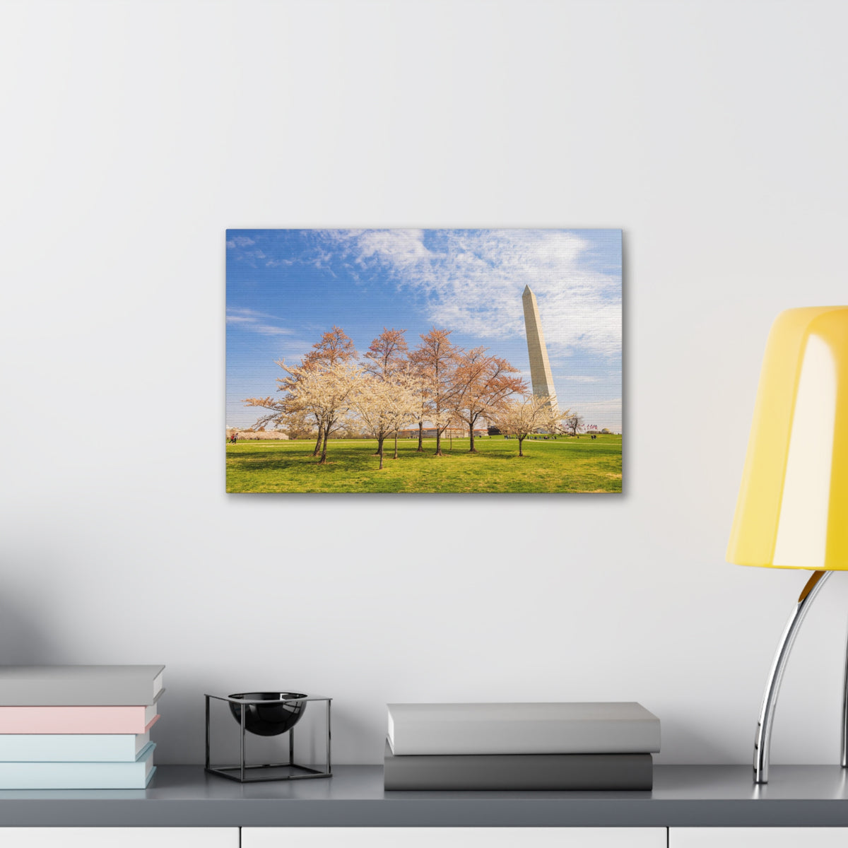 Pink Tree Cherry Blossom Festival at The National Mall Washington Modern Multicolor Scenic Nature Photography Canvas Home Office Decor Ready to Hang-Express Your Love Gifts