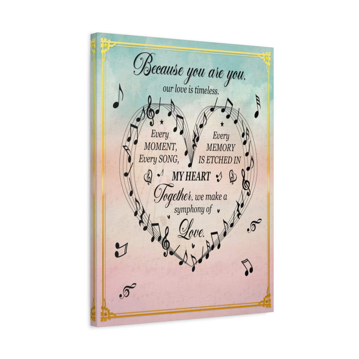 To My Wife Symphony of Love Canvas Wall Art - Romantic Gift for Her-Express Your Love Gifts