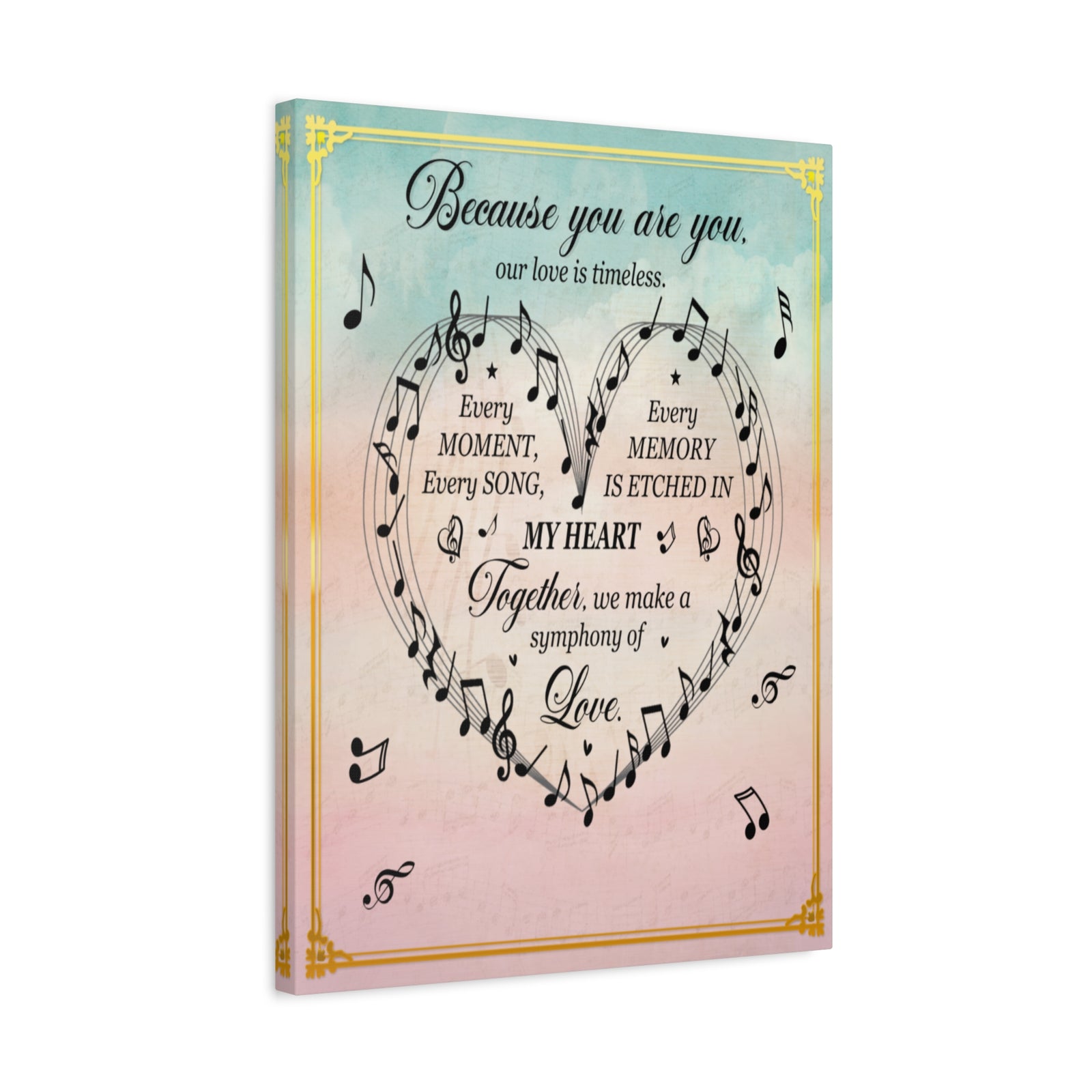 To My Wife Symphony of Love Canvas Wall Art - Romantic Gift for Her-Express Your Love Gifts