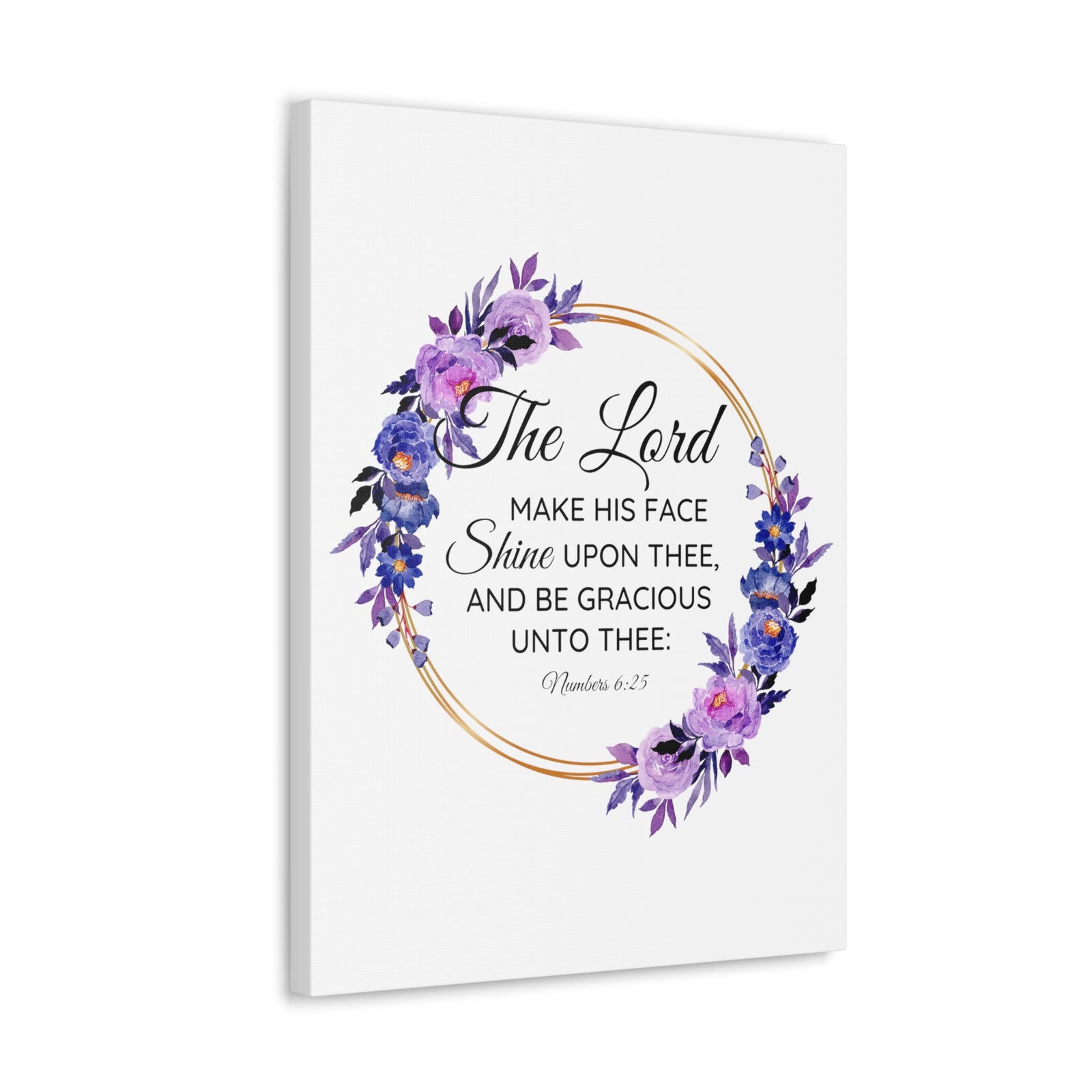 Scripture Walls Numbers 6:25 Shine Upon Thee Bible Verse Canvas Christian Wall Art Ready to Hang Unframed-Express Your Love Gifts