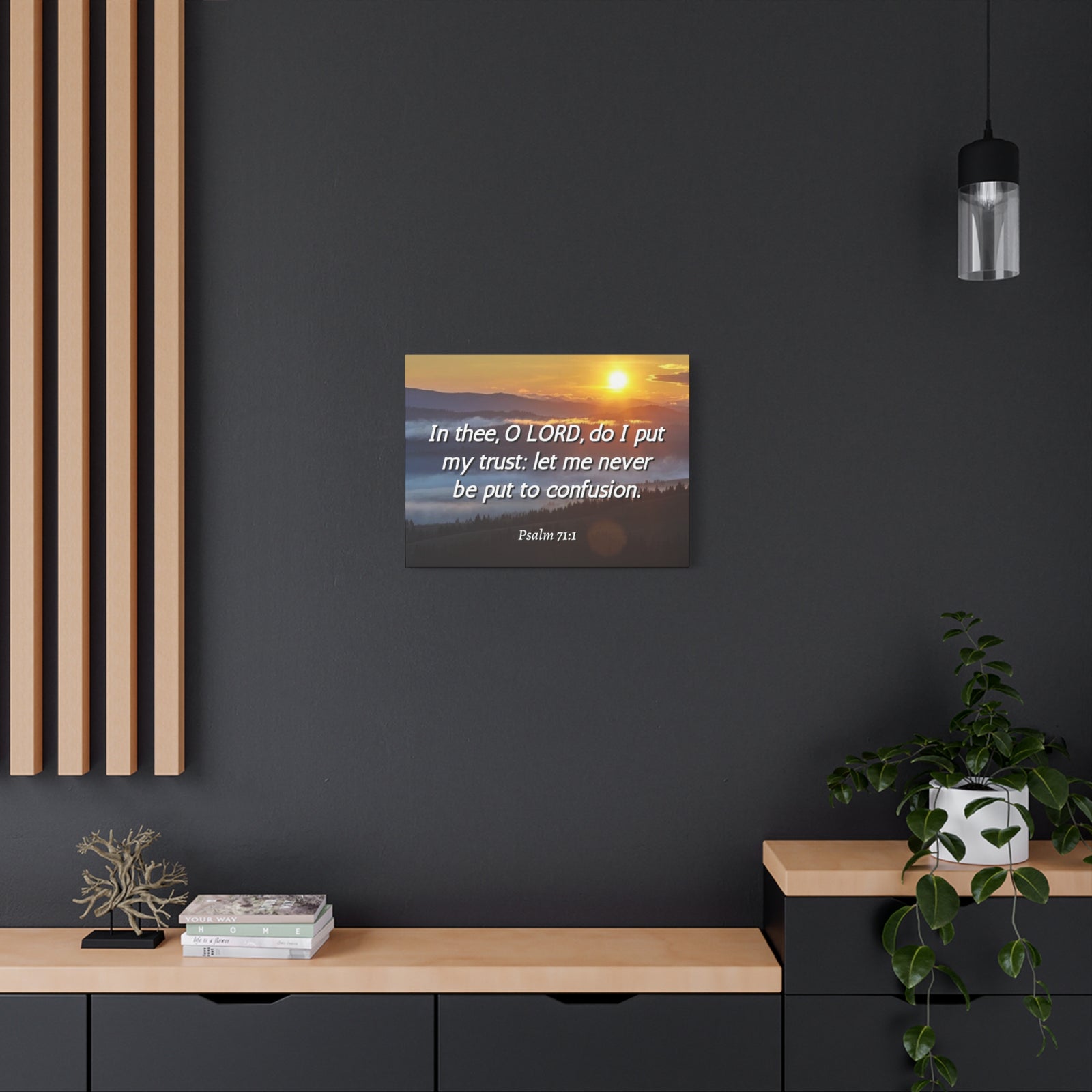 Scripture Canvas Confusion Psalm 71:1 Christian Wall Art Bible Verse Print Ready to Hang-Express Your Love Gifts