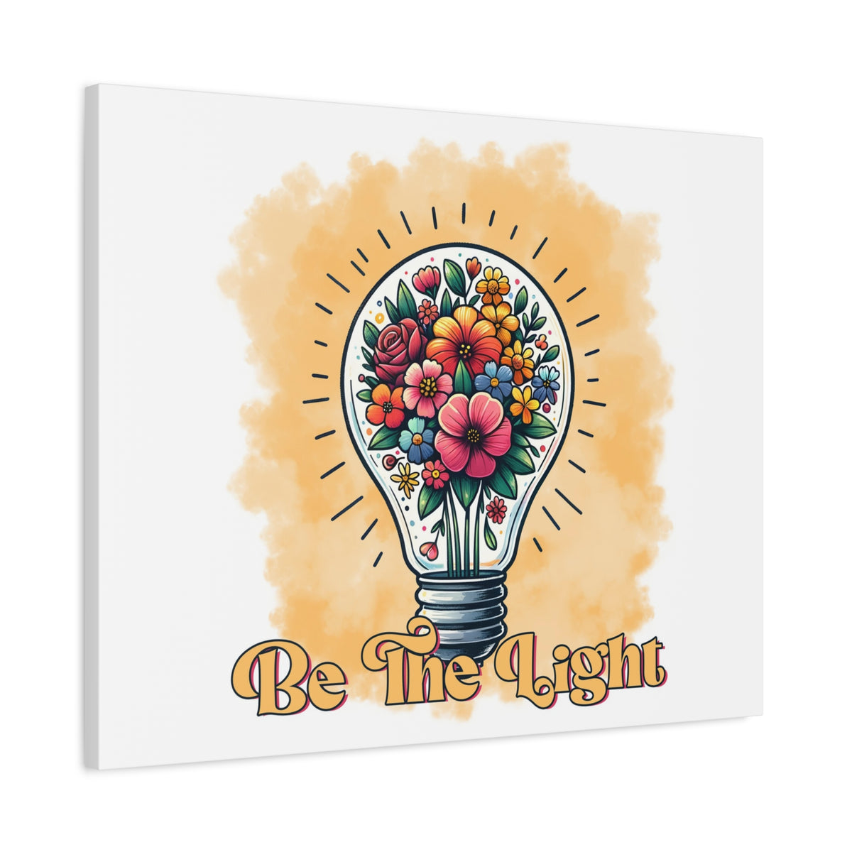 Scripture Walls Be The Light Retro Bible Verse Canvas Christian Wall Art Ready to Hang Unframed-Express Your Love Gifts