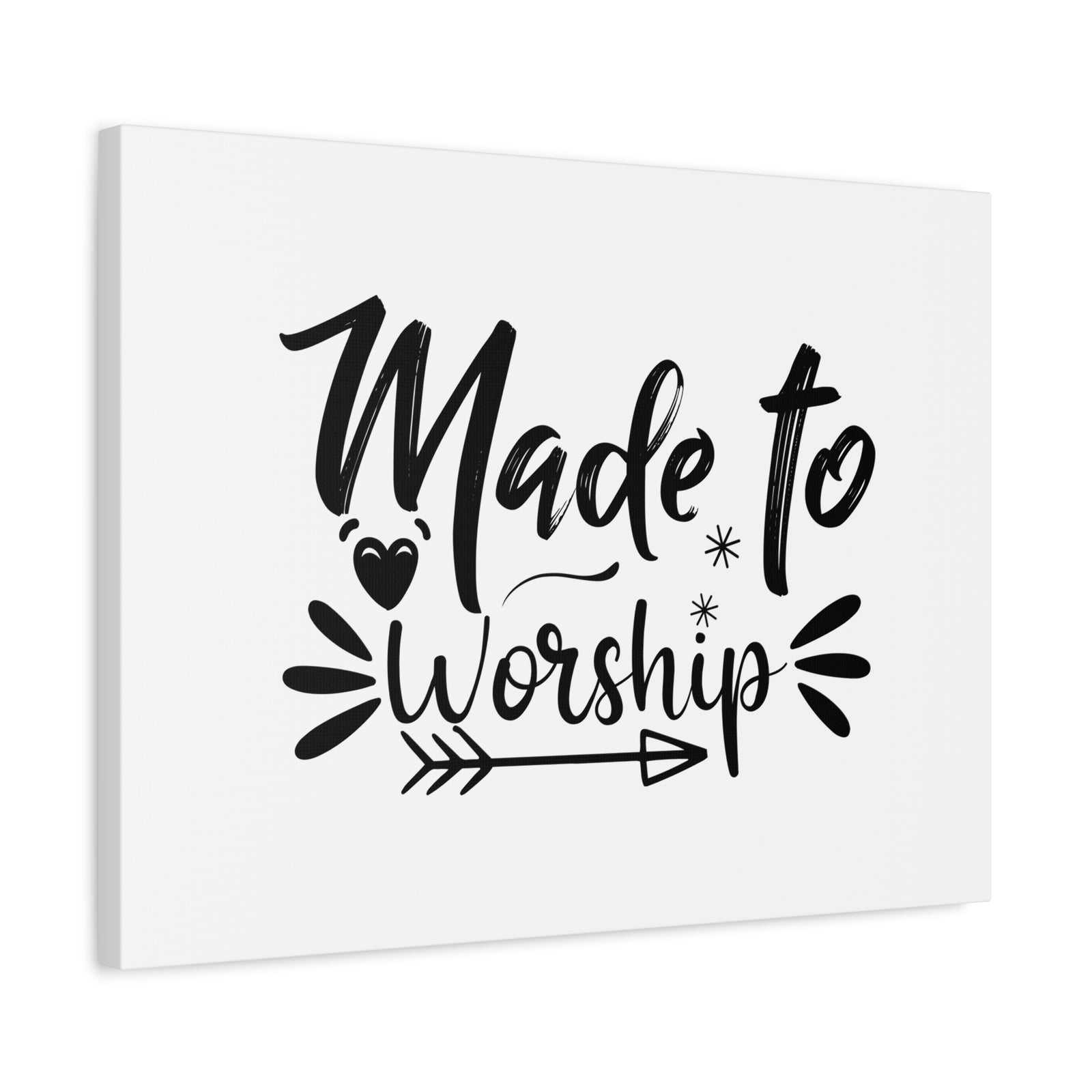 Scripture Canvas To Worship Arrow Psalm 95:6 Christian Wall Art Bible Verse Print Ready to Hang-Express Your Love Gifts