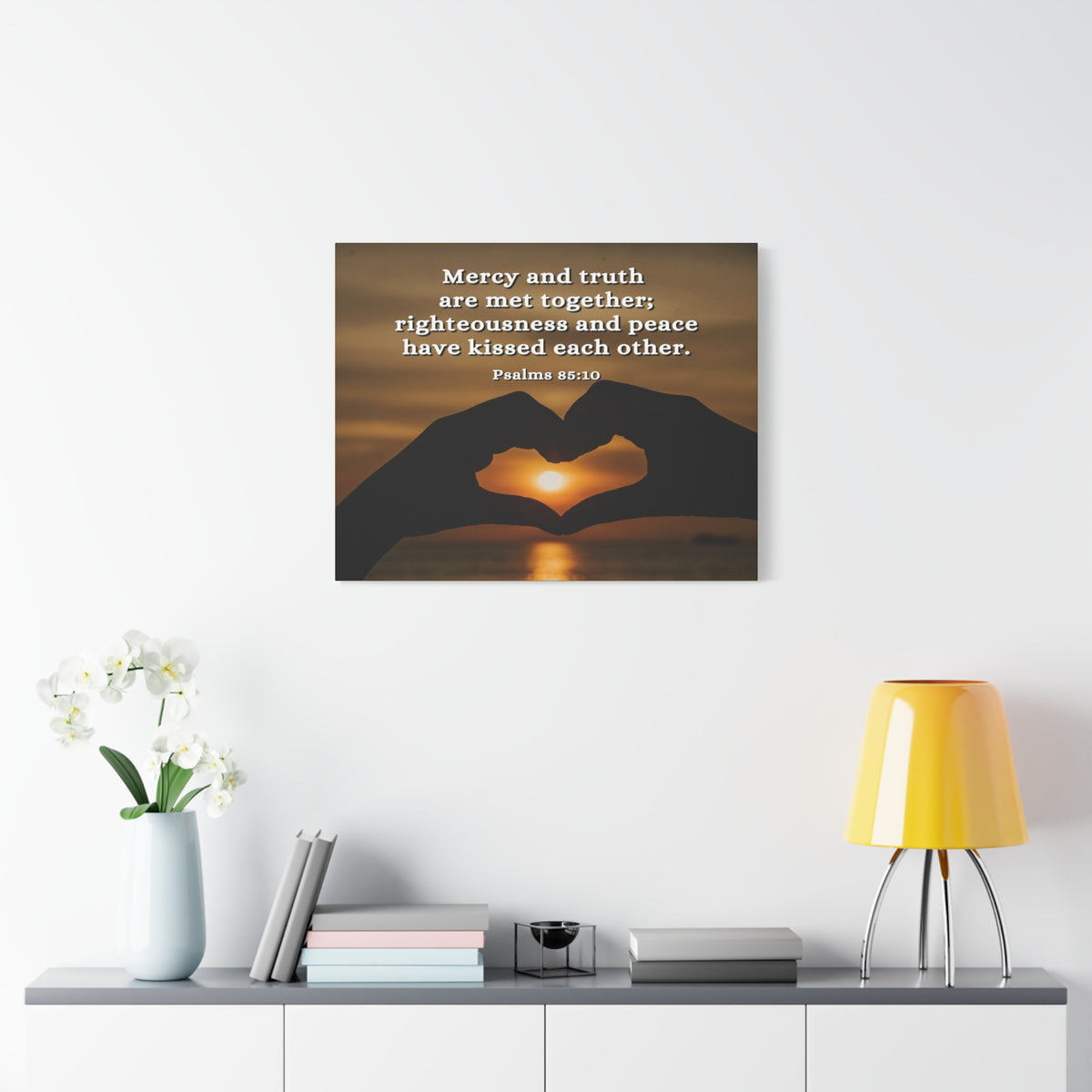Scripture Walls Mercy And Truth Psalms 85:10 Bible Verse Canvas Christian Wall Art Ready to Hang-Express Your Love Gifts