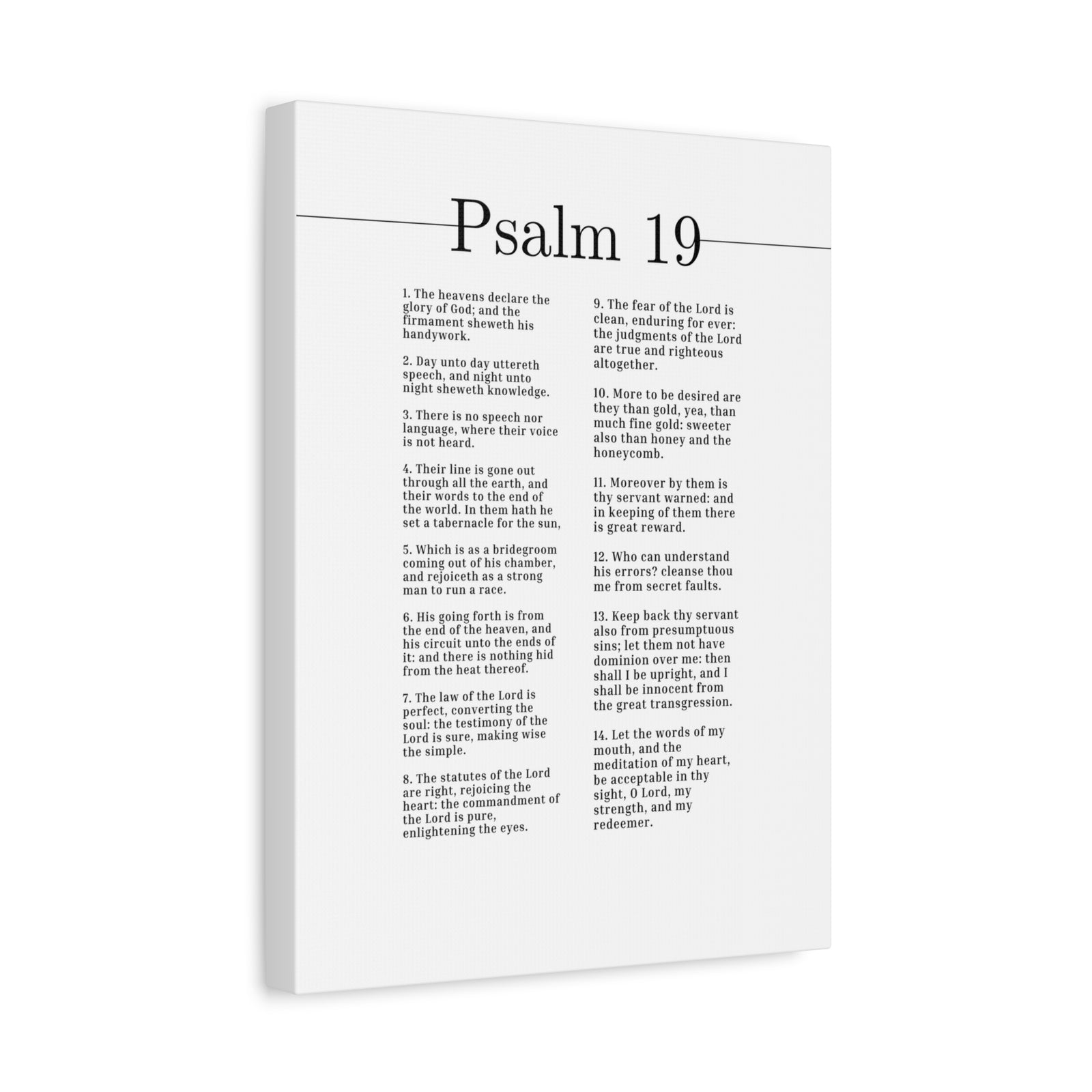 Scripture Canvas Declare The Glory Of God Psalm 19 Christian Wall Art Bible Verse Print Ready to Hang-Express Your Love Gifts