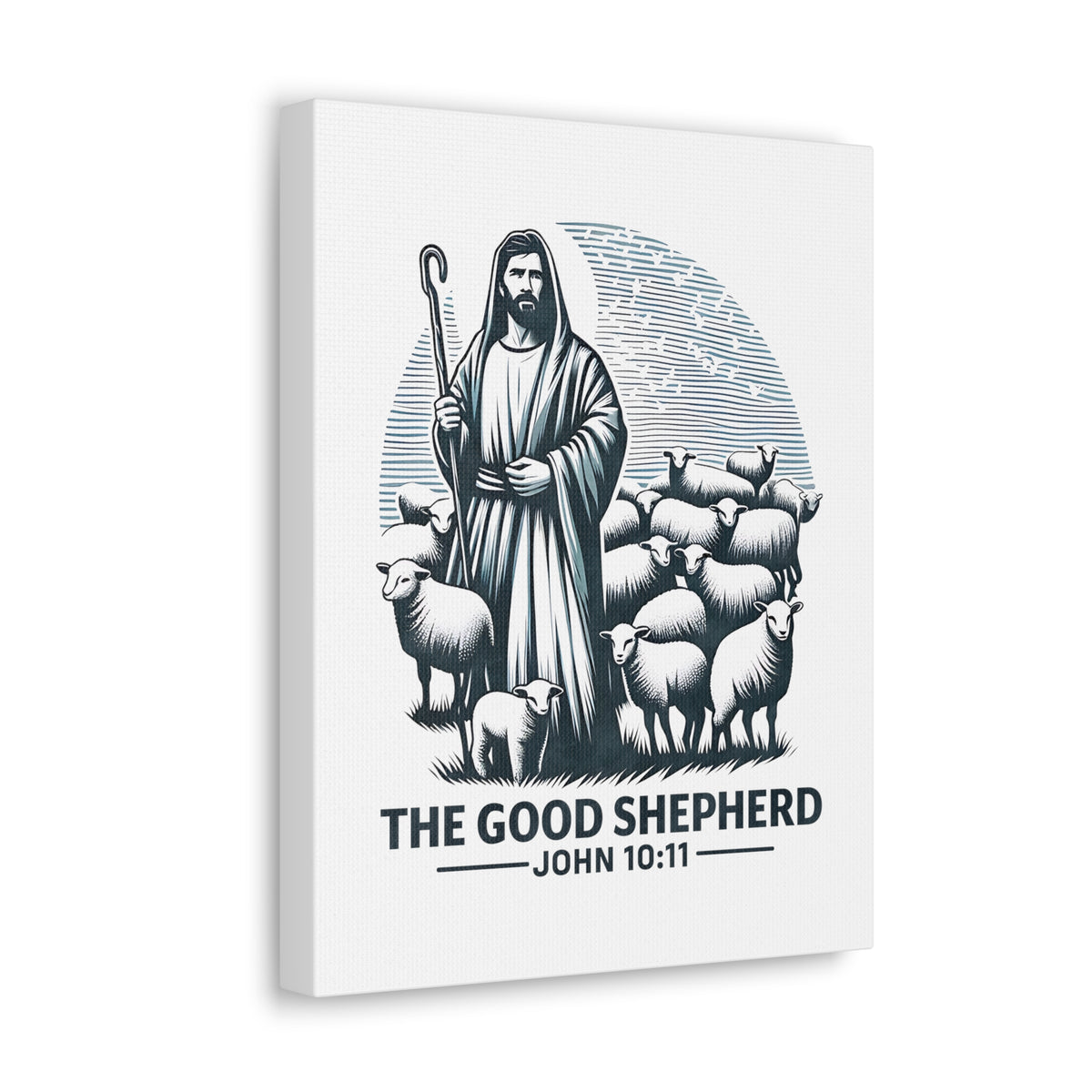 Scripture Walls John 10:11 The Good Shepherd Bible Verse Canvas Christian Wall Art Ready to Hang Unframed-Express Your Love Gifts