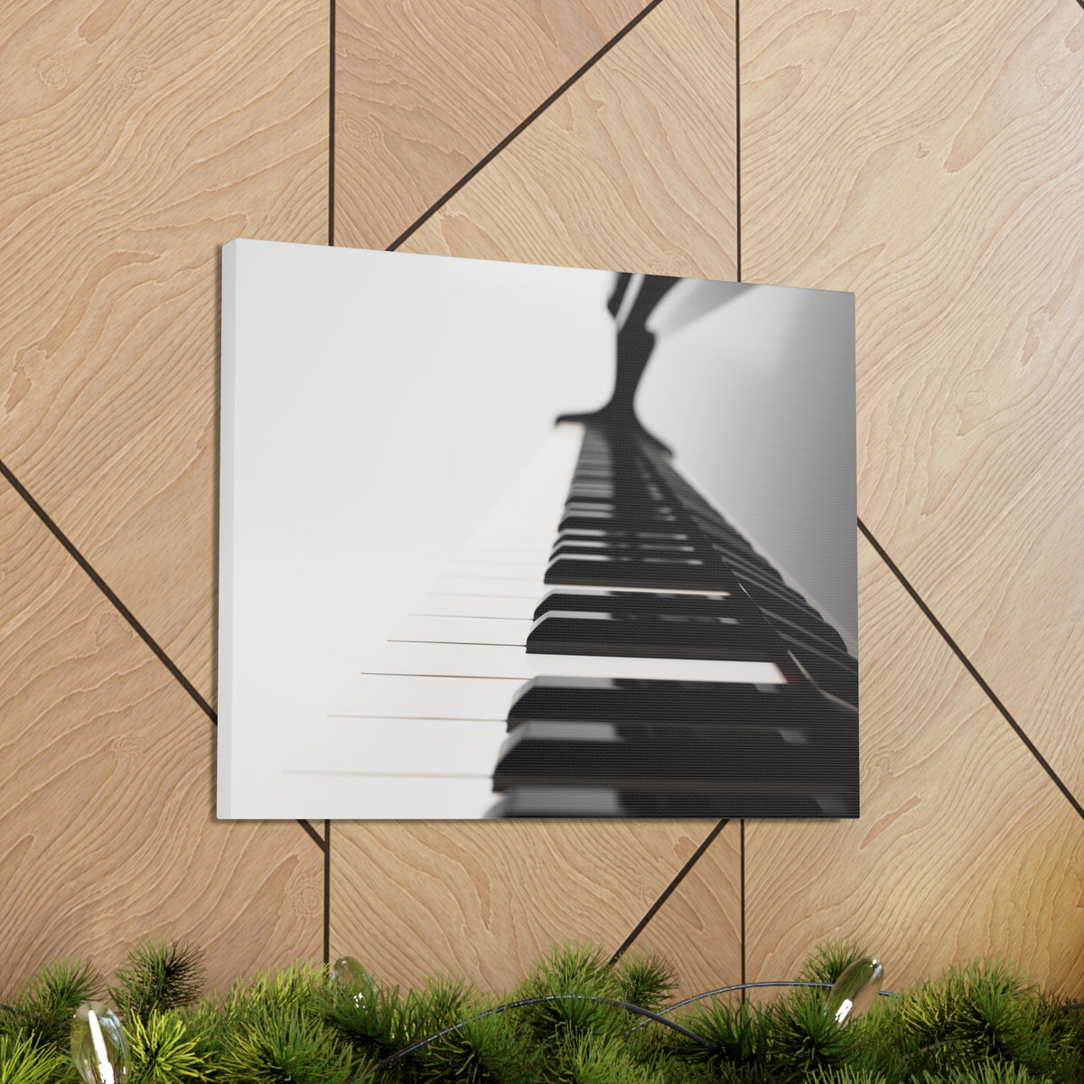 Piano Black And White Music Lover's Delight Piano Keyboard Canvas Wall Art for Home Decor Ready-to-Hang-Express Your Love Gifts