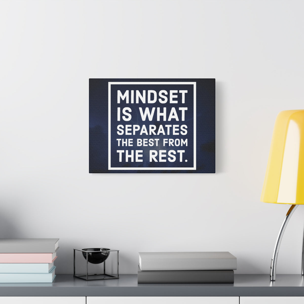 Inspirational Quote Canvas Mindset Is What Separates Wall Art Motivational Motto Inspiring Prints Artwork Decor Ready to Hang-Express Your Love Gifts