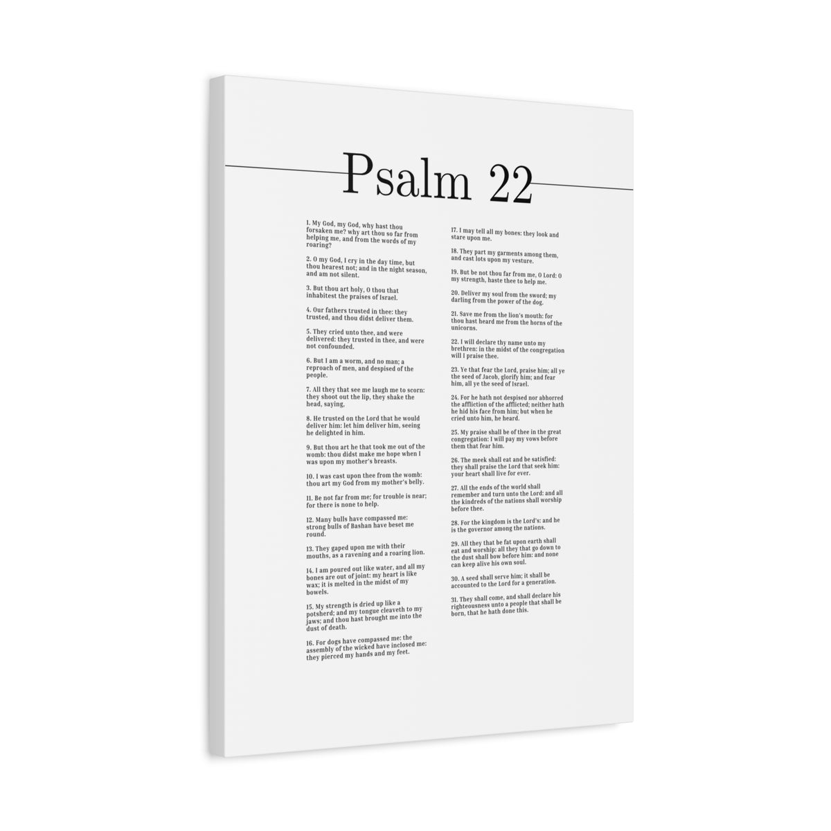 Scripture Canvas Glorify Him Psalm 22 Christian Wall Art Bible Verse Print Ready to Hang-Express Your Love Gifts