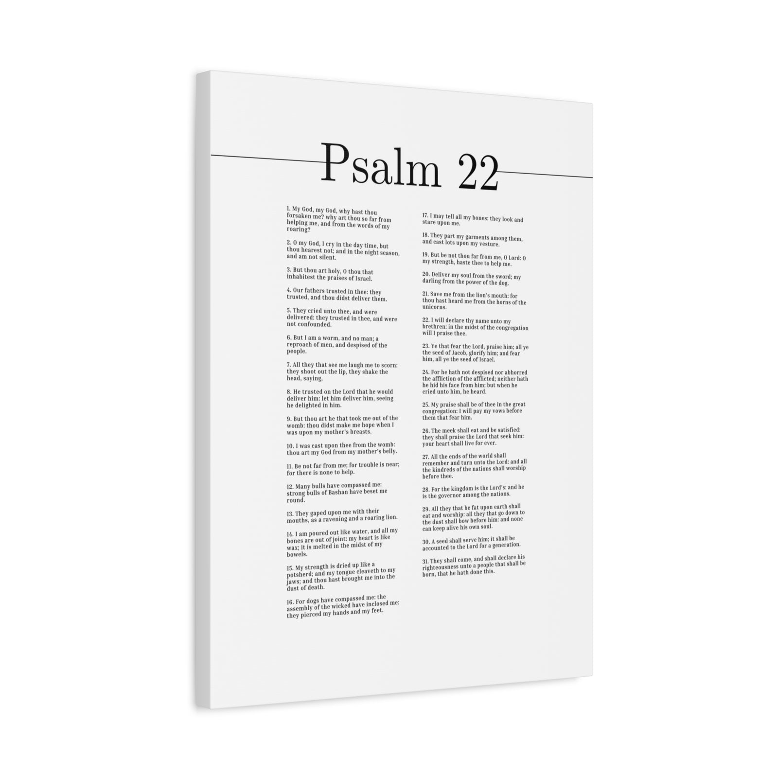 Scripture Canvas Glorify Him Psalm 22 Christian Wall Art Bible Verse Print Ready to Hang-Express Your Love Gifts